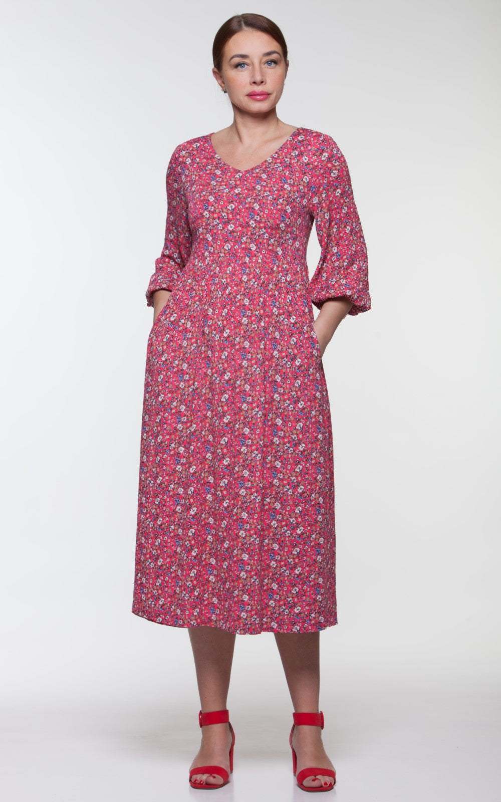 Summer Loose-fit Midi Dress Lori No39  Magnolica Shop