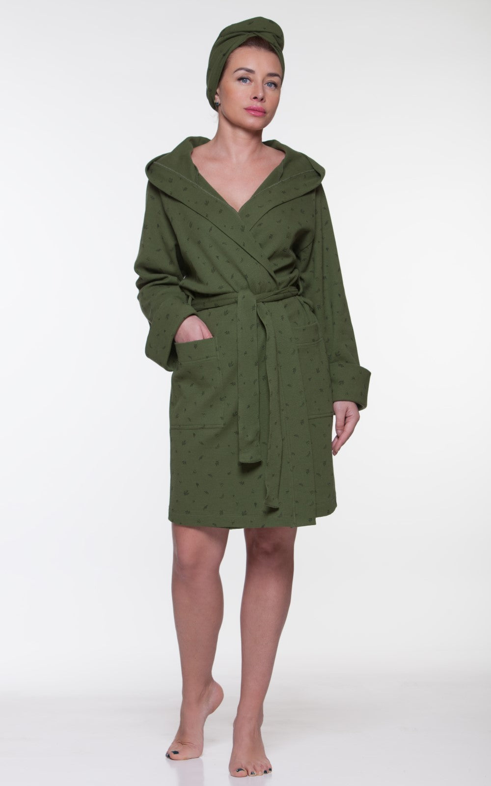 Waffle-textured Robe No5