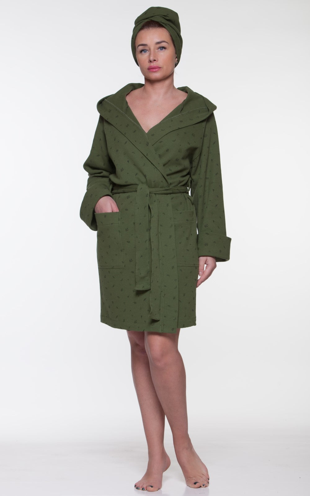 Waffle-textured Robe No5