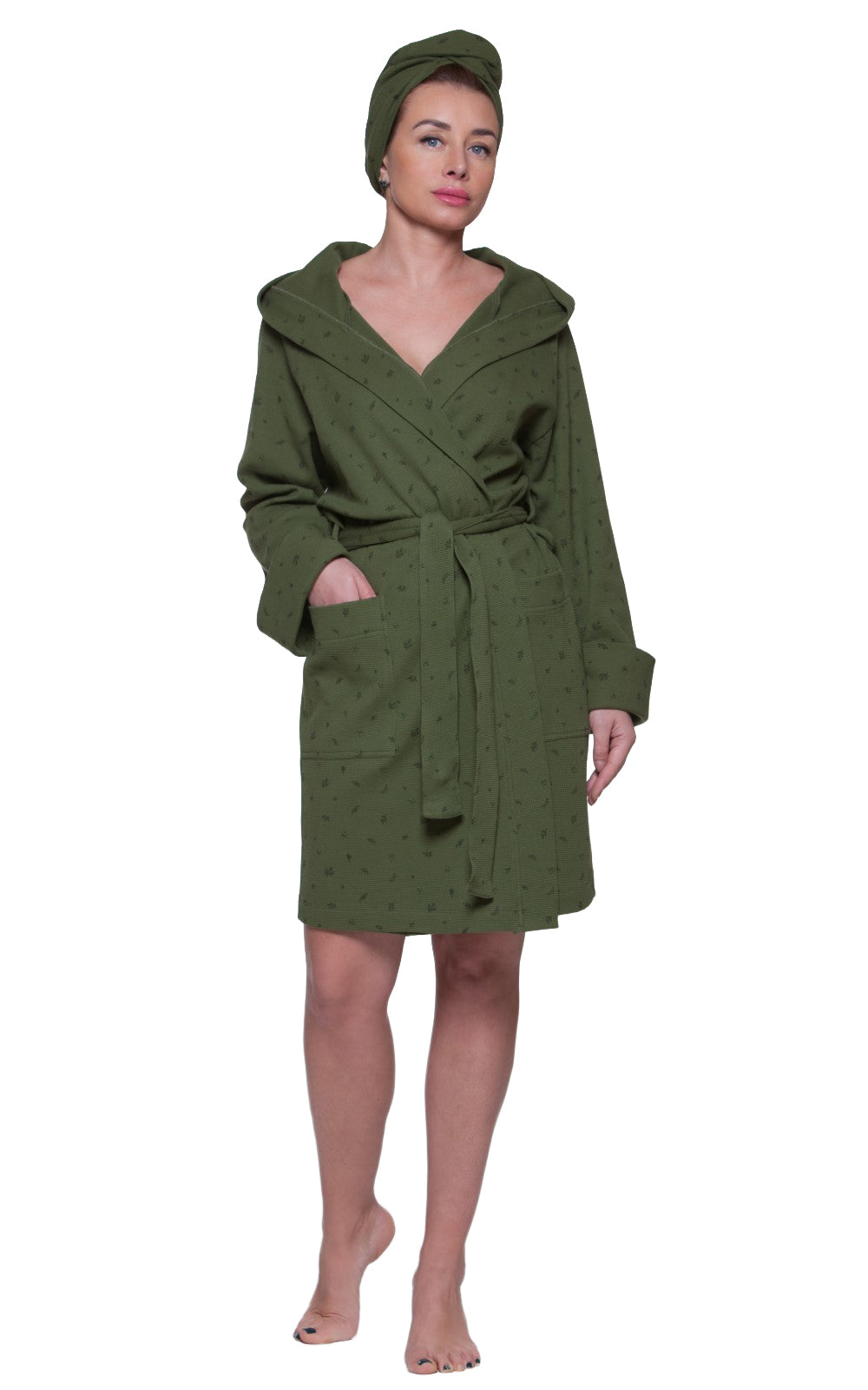Waffle-textured Robe No5