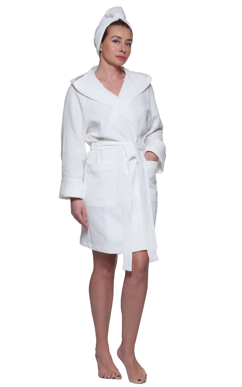 Waffle-textured Robe No1
