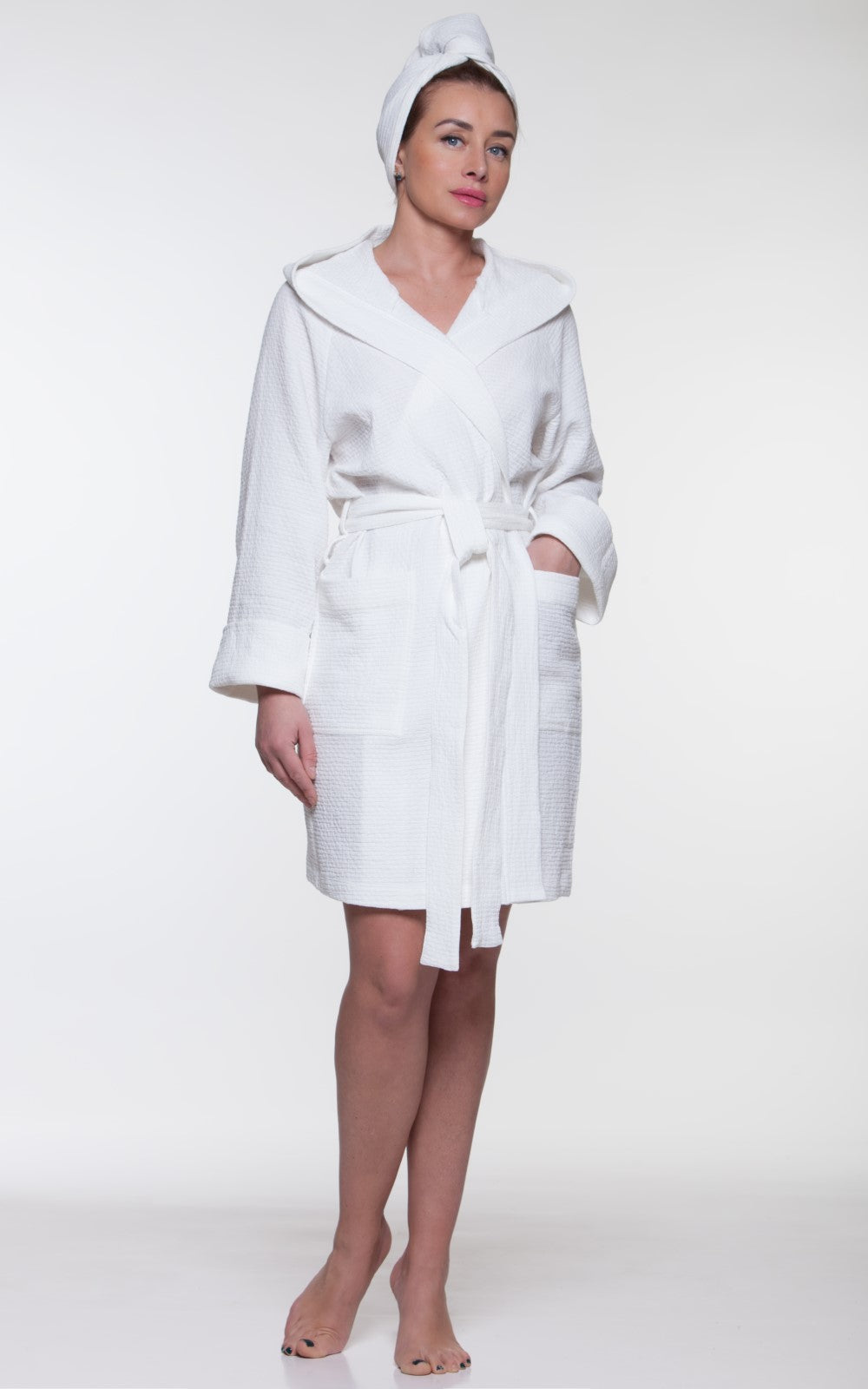 Waffle-textured Robe No1