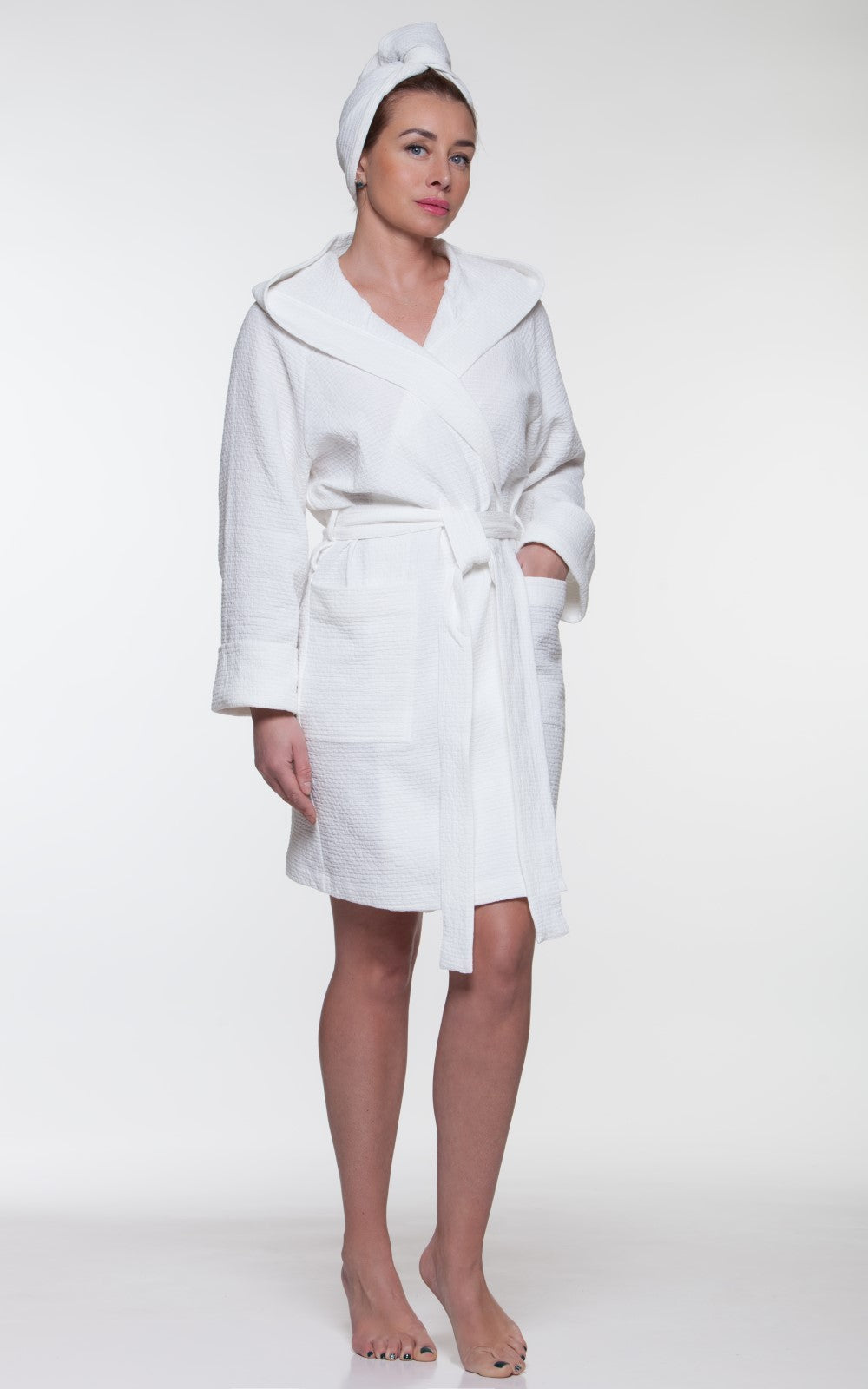 Waffle-textured Robe No1