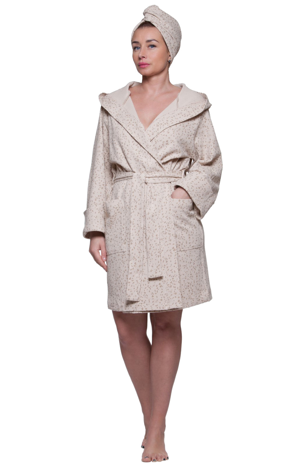 Waffle-textured Robe No3