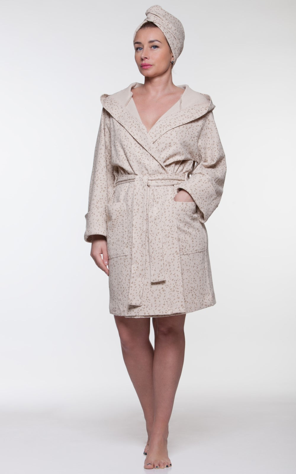 Waffle-textured Robe No3