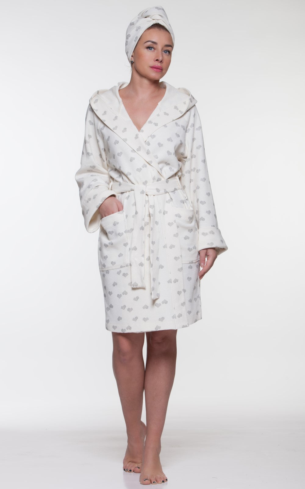 Waffle-textured Robe No4