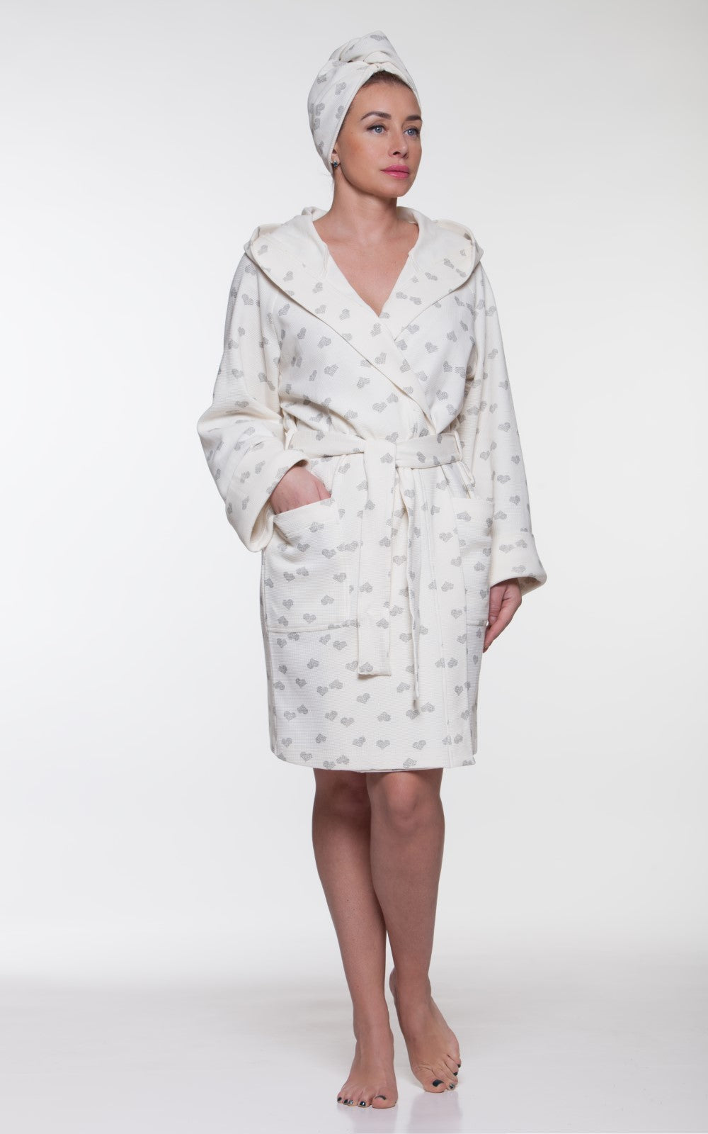 Waffle-textured Robe No4