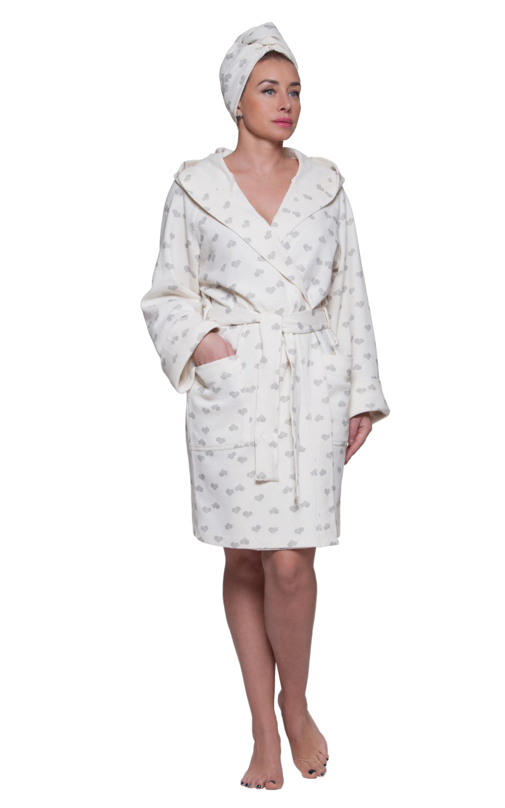 Waffle-textured Robe No4