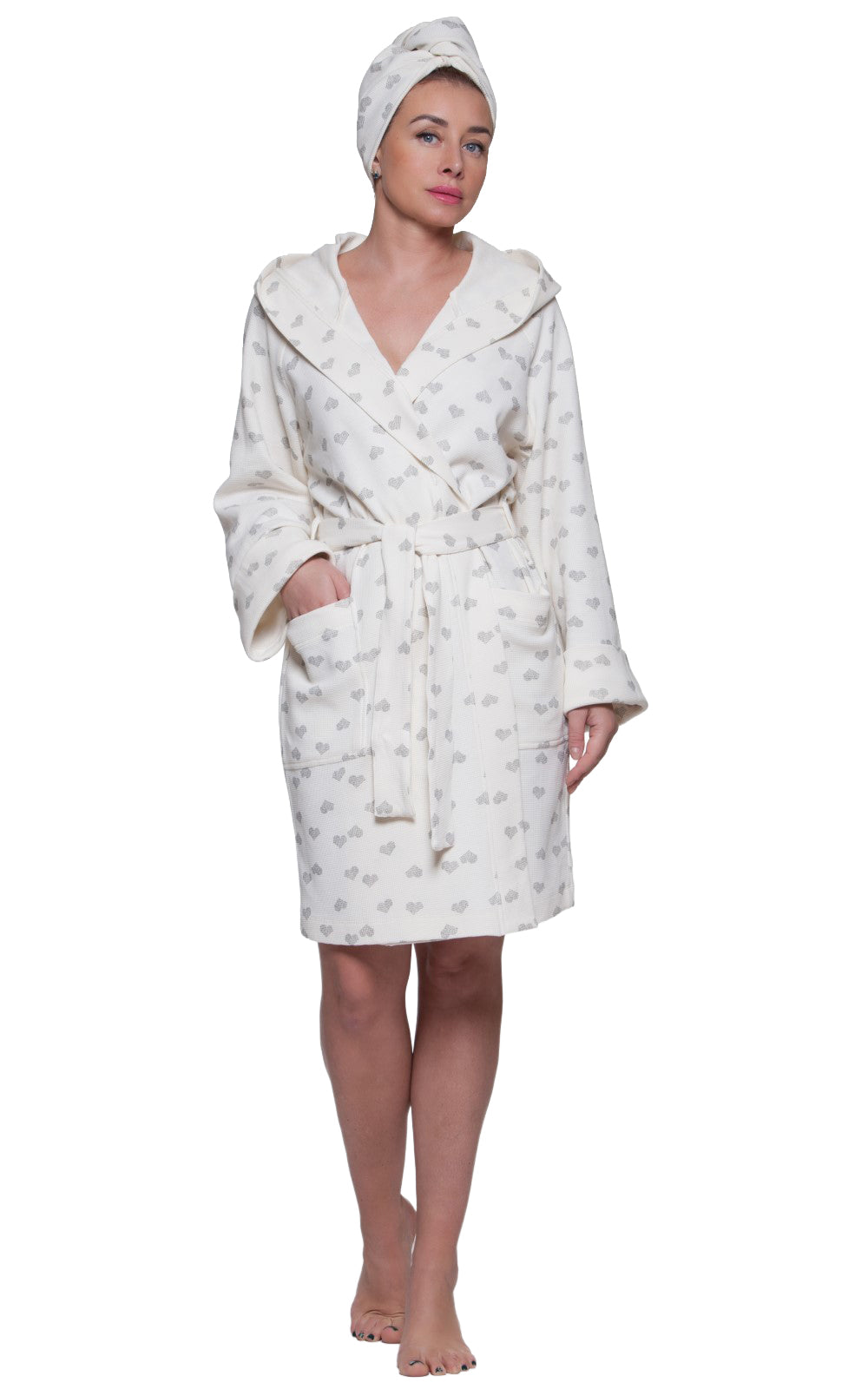 Waffle-textured Robe No4