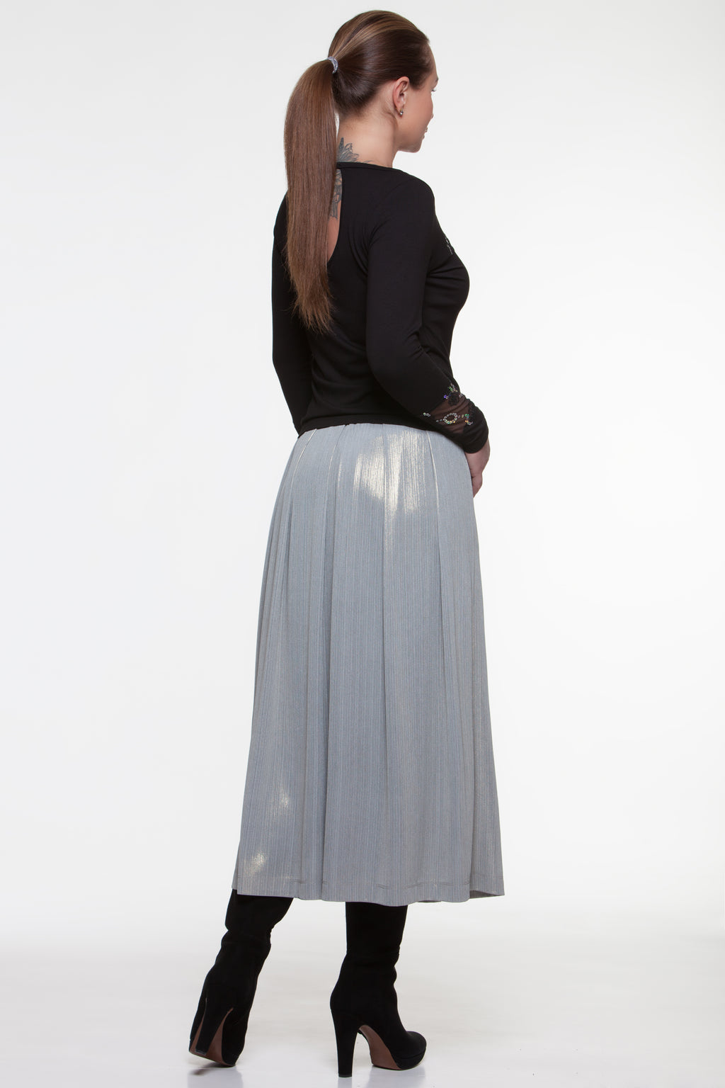 Long Flared Glittery Skirt Jennifer