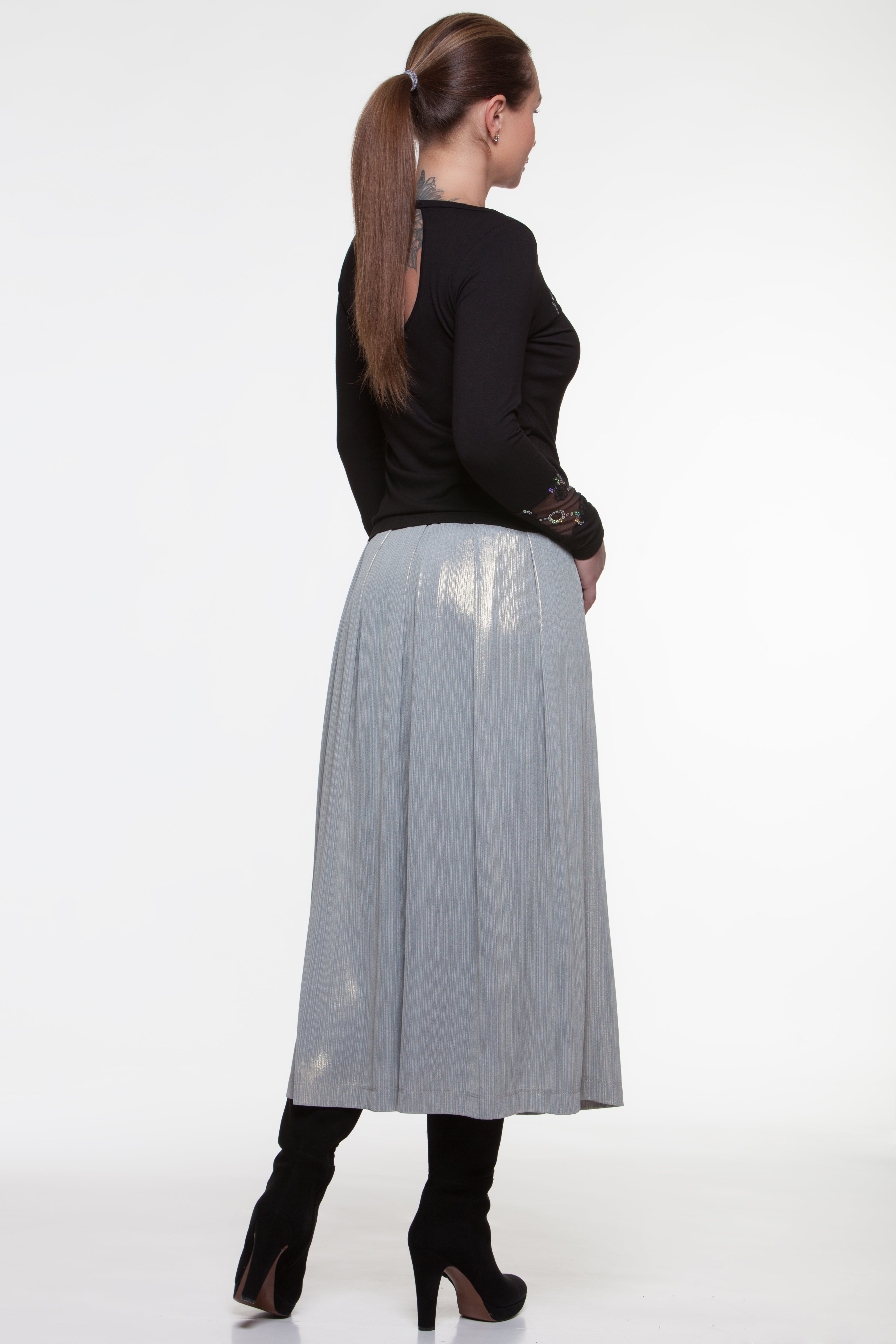 Long Flared Glittery Skirt Jennifer