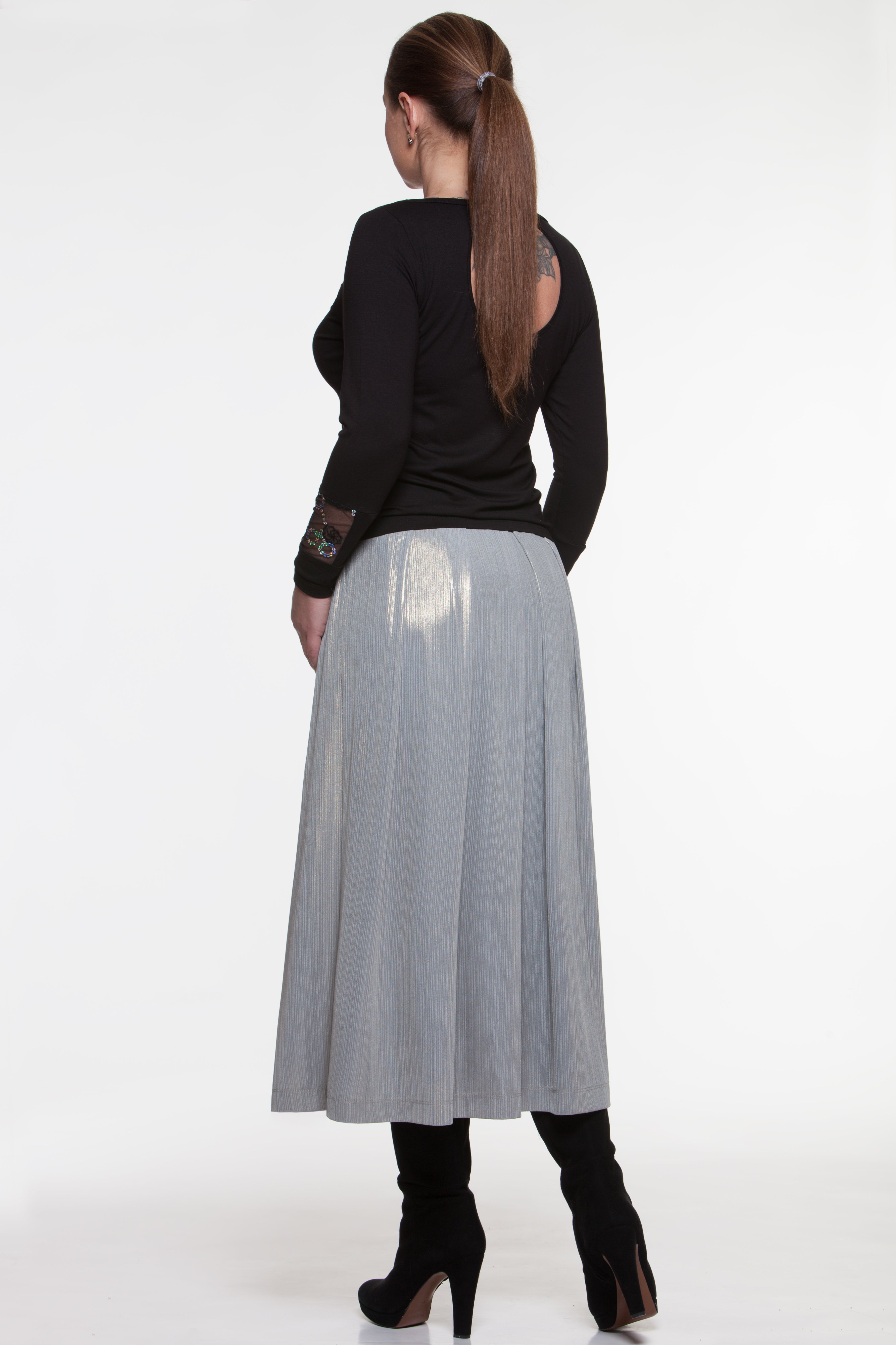 Long Flared Glittery Skirt Jennifer