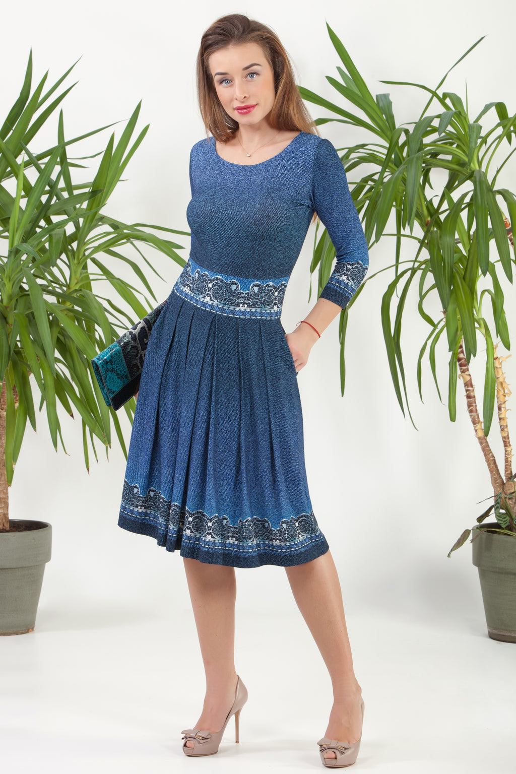 Casual Summer Dress Emma No173 — Magnolica Latvian Women's Clothing