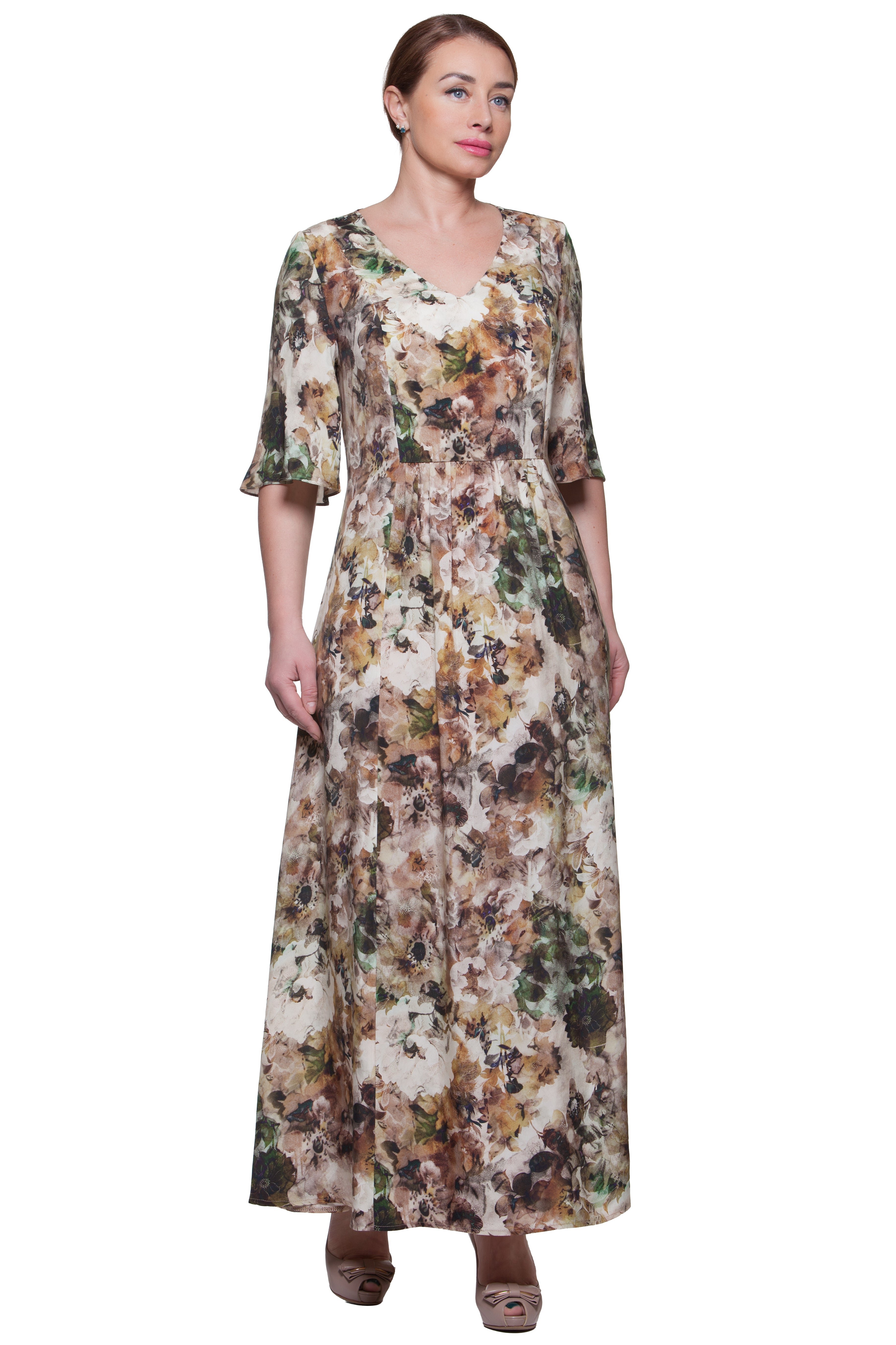 Vasaras brīva piegriezuma maksi kleita Emma No10