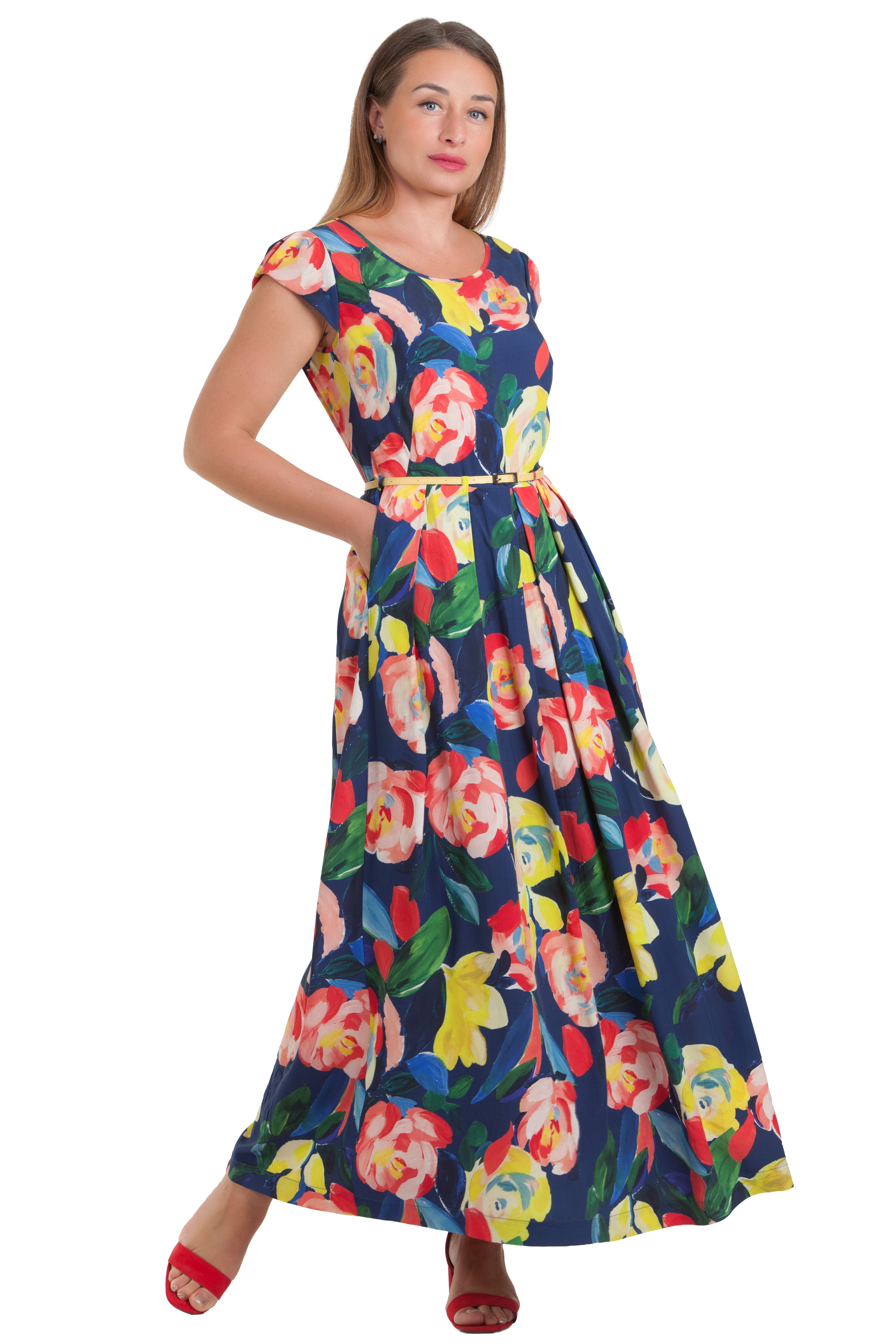 Summer Maxi Dress Lori No9 — Magnolica Latvian Women's Clothing