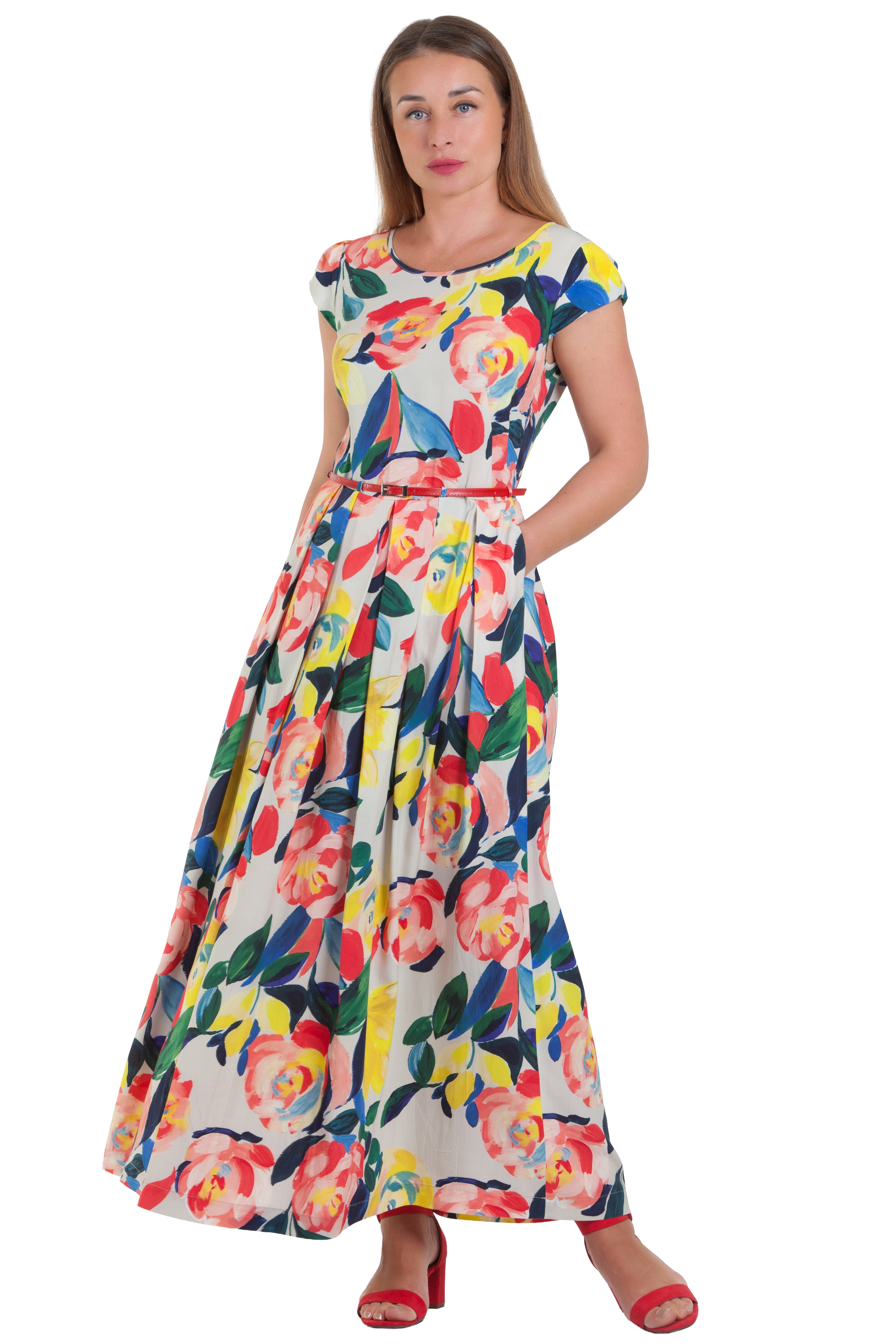 Summer Maxi Dress Lori No10 — Magnolica Latvian Women's Clothing