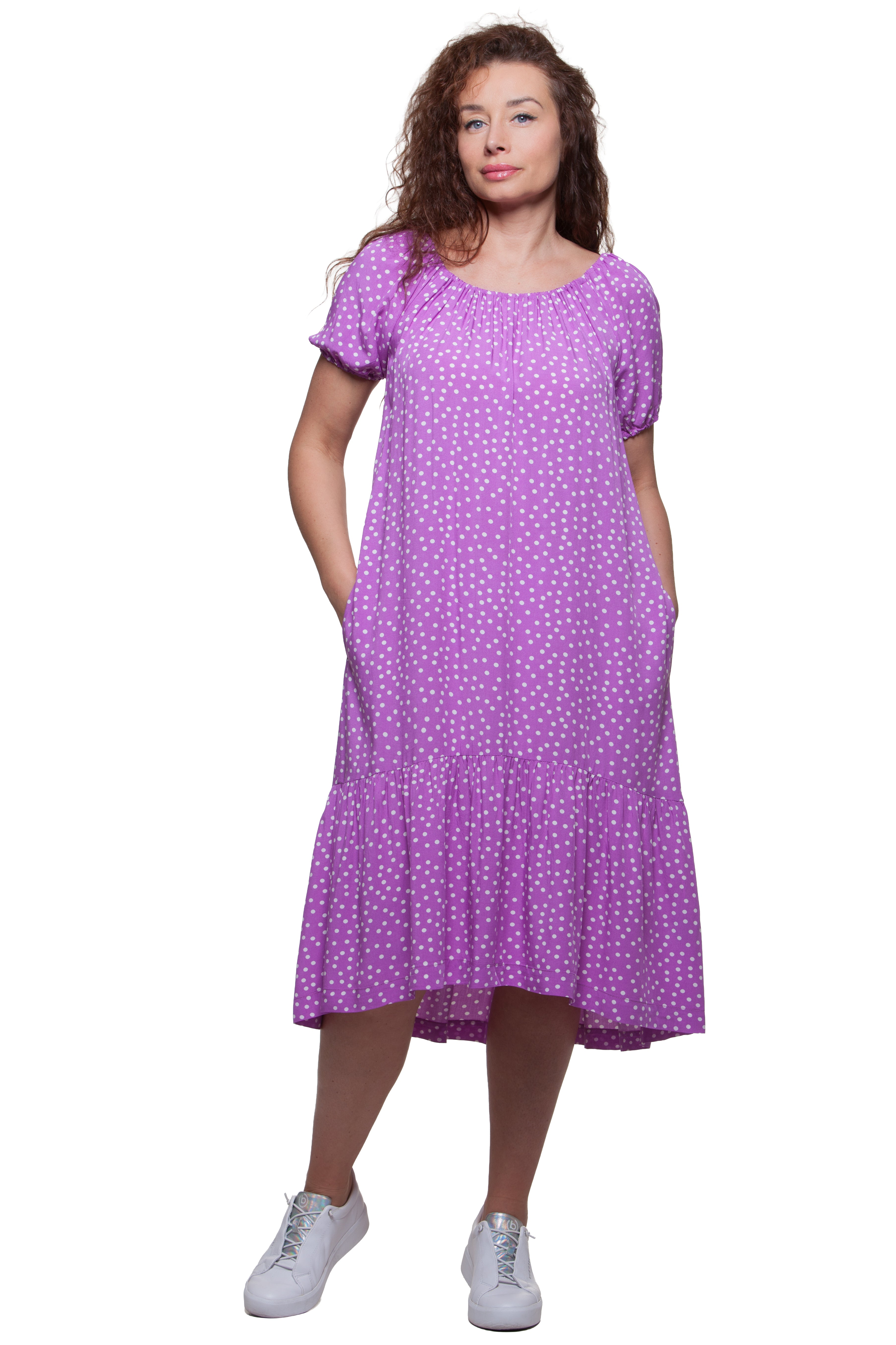 Summer Loose-fit Dress Lori No14 — Magnolica Latvian Women's Clothing