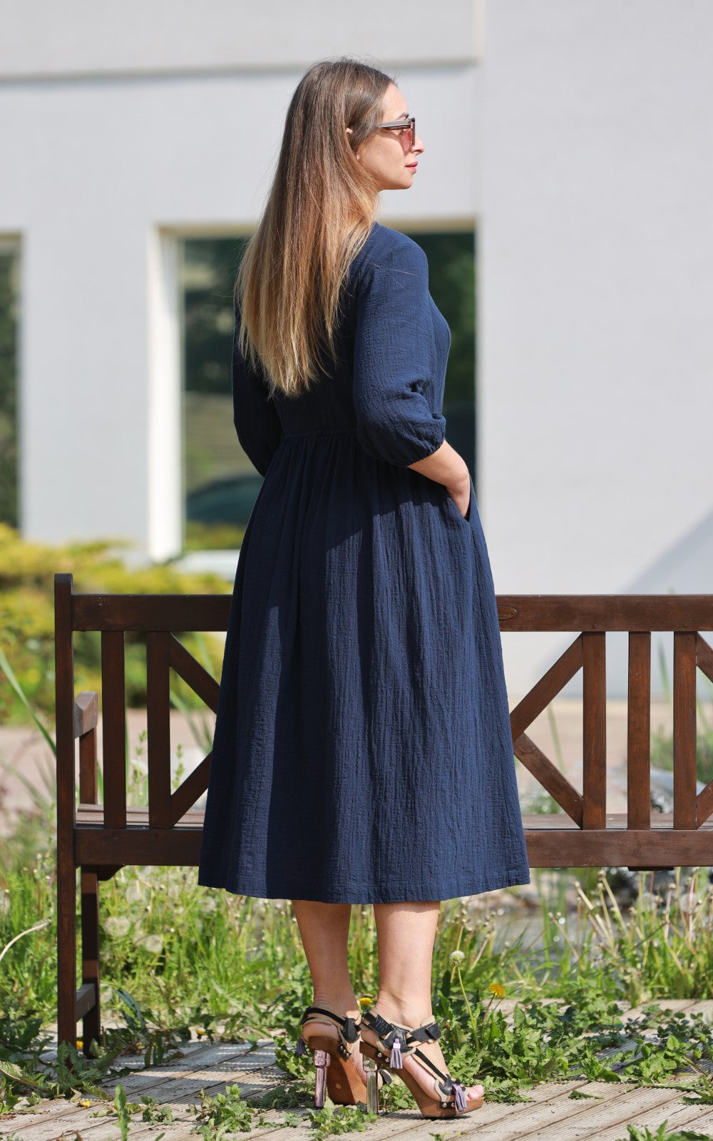 Loose Summer Midi Dress Lori No38