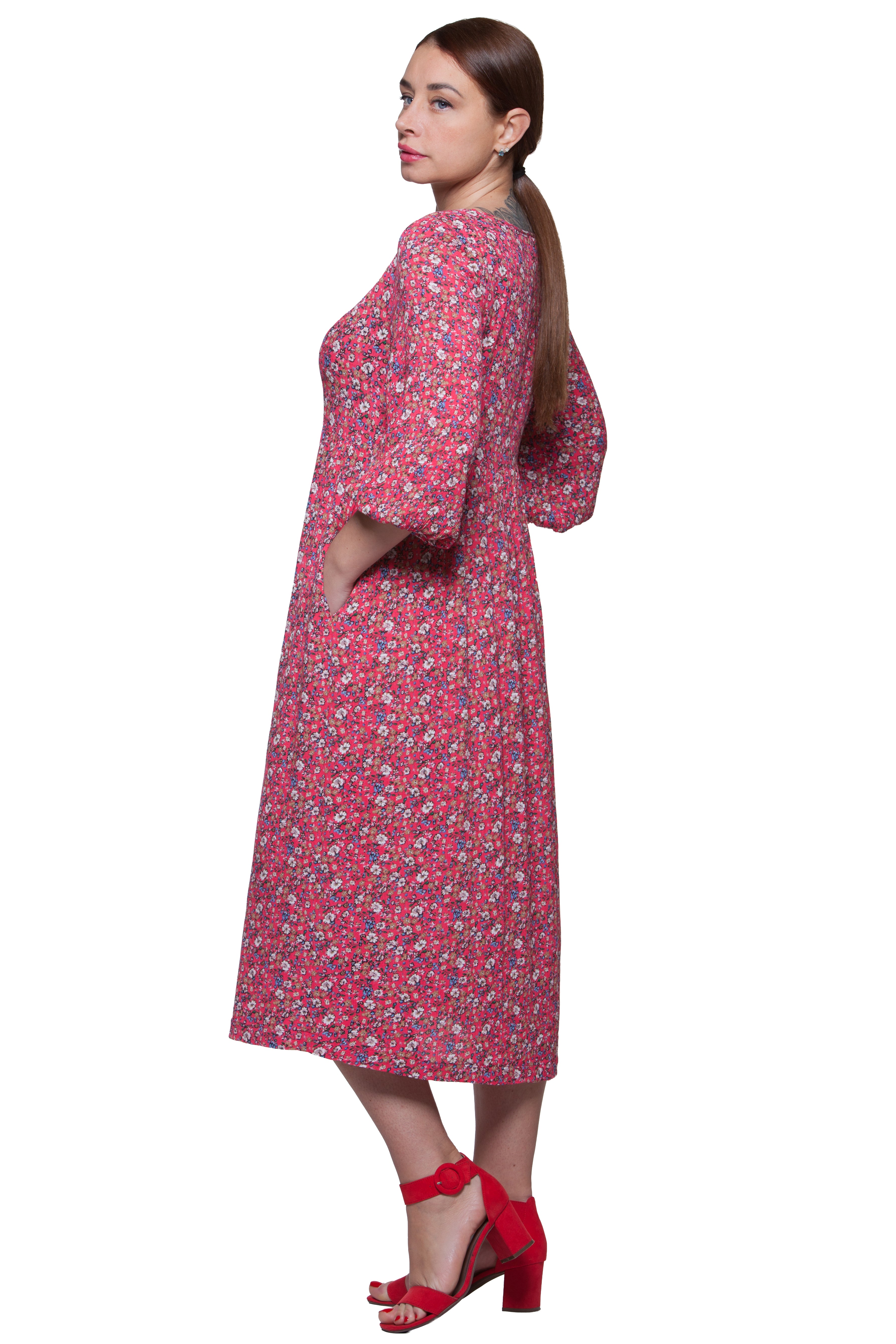 Summer Loose-fit Midi Dress Lori No39 Magnolica Magnolica Shop Summer Loose-fit Midi Dress Lori No39 Magnolica Magnolica Shop