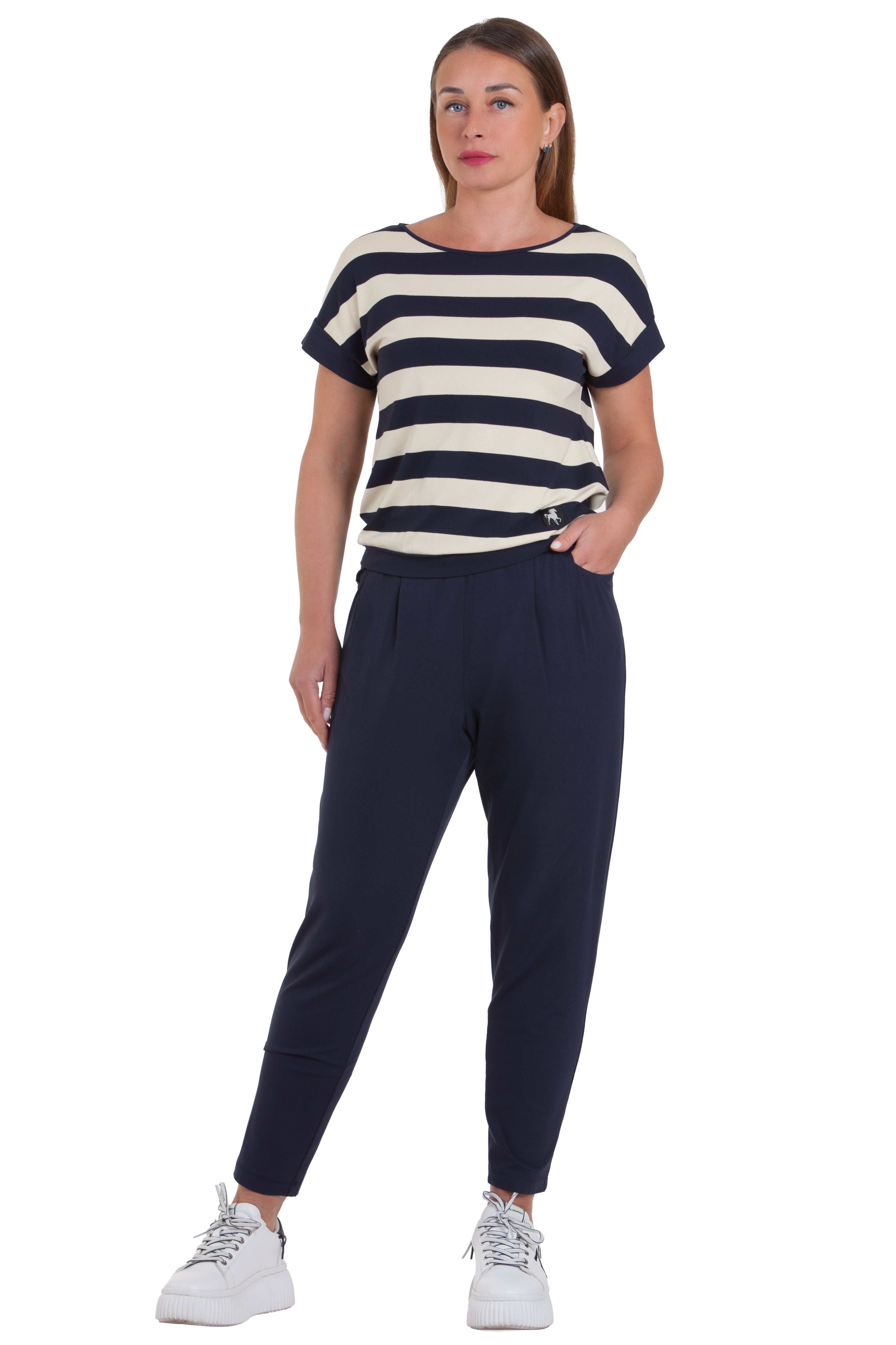 Vasaras sieviešu banāna bikses Liza Nr. 18