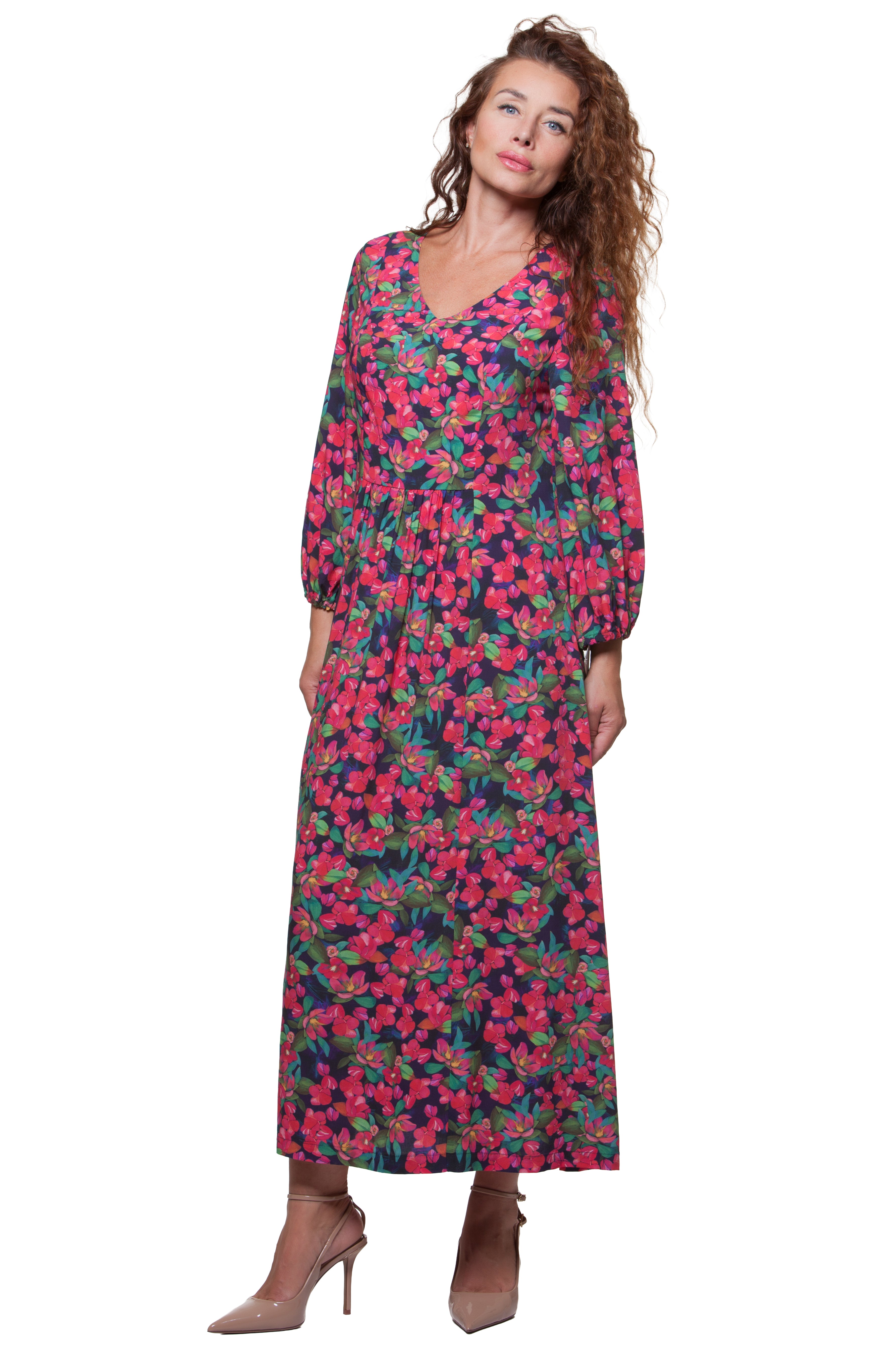 Summer Loose-fit Maxi Dress Loren No3 — Magnolica Latvian Women's Clothing