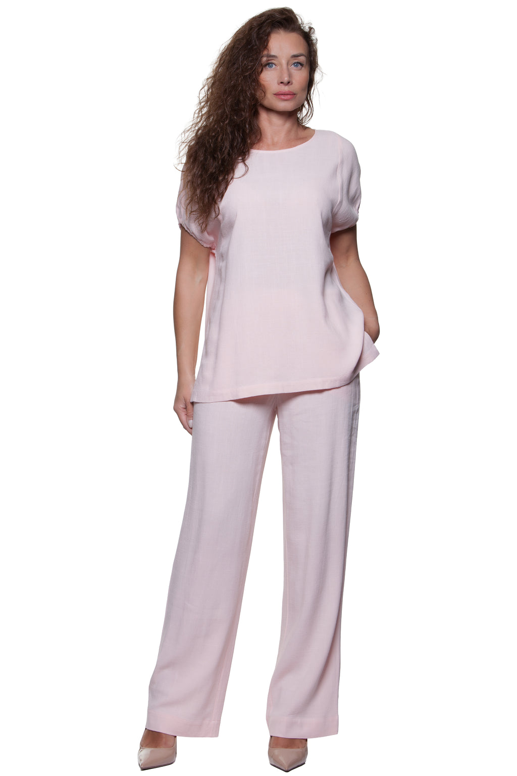 Summer Pants Set Amira No100 — Magnolica Latvian Women's Clothing
