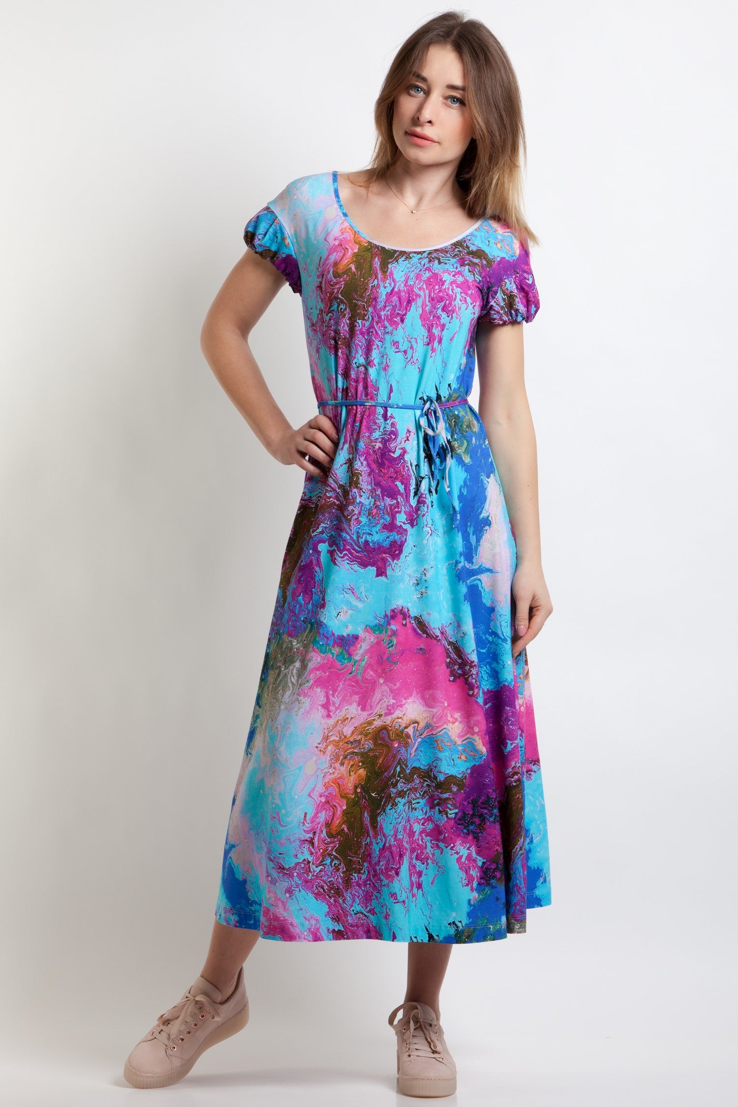 Summer Loose-fit Midi Dress Alanis No26