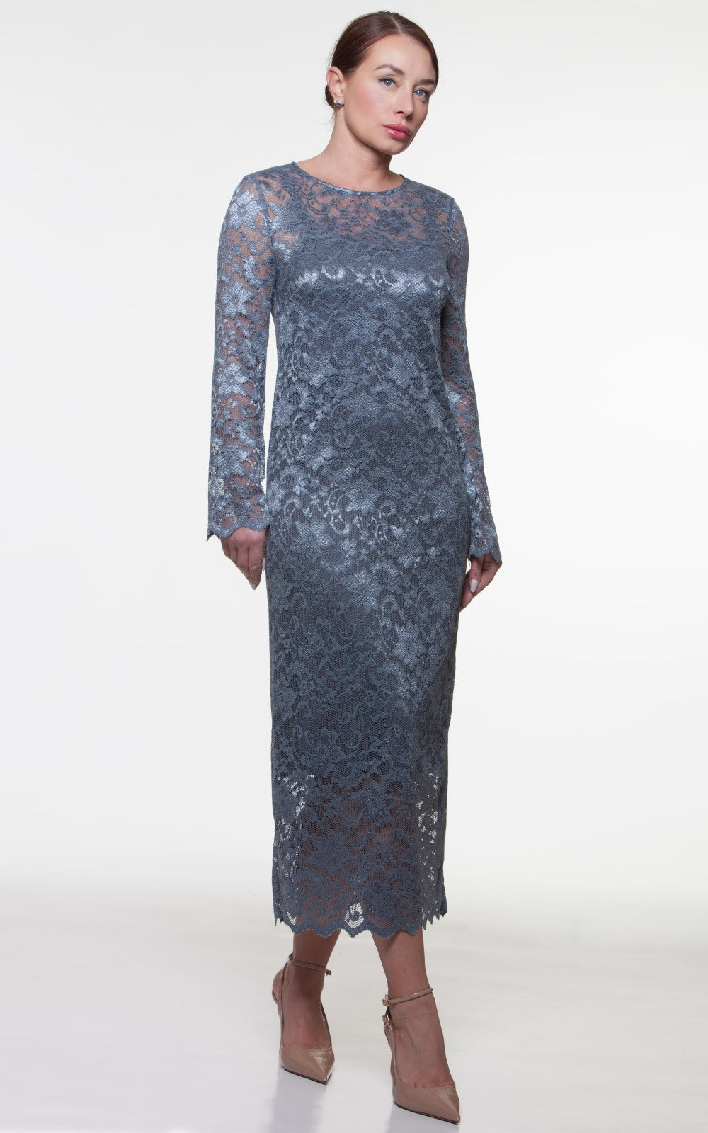 Elegant Lace Midi Dress Lydia No2
