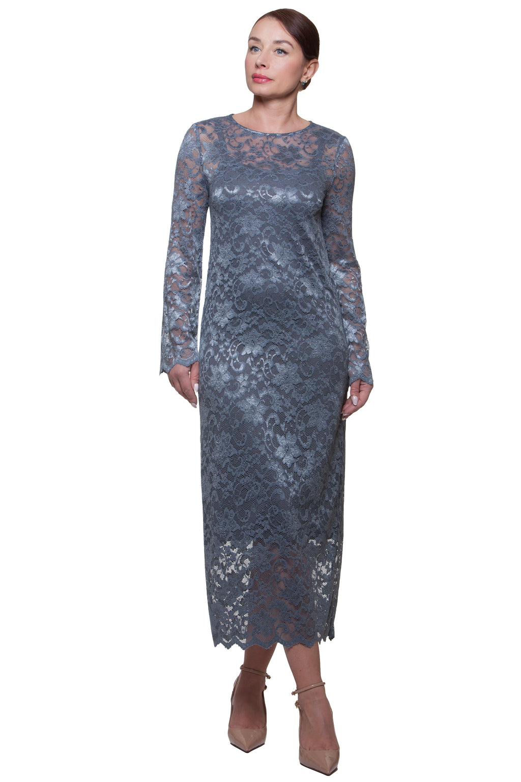 Eleganta mežģīņu midi kleita Lydia Nr. 2