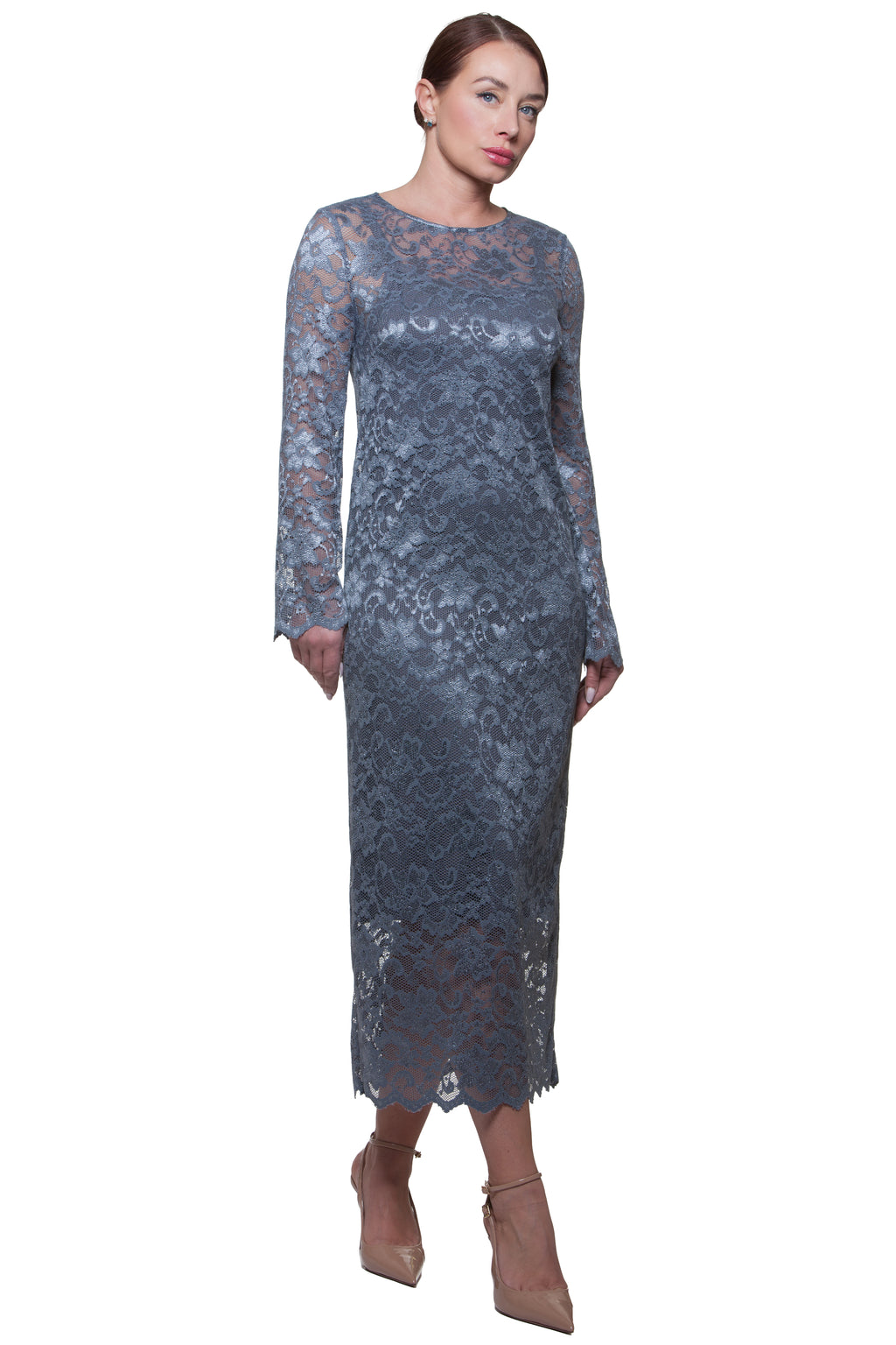 Eleganta mežģīņu midi kleita Lydia Nr. 2