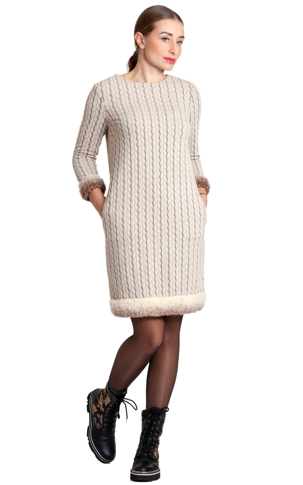 Cozy Warm Tunic Dress Lucy No12