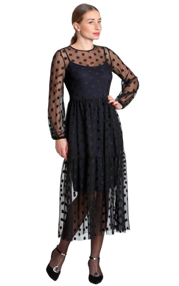 Luxurious Midi Dress Shelley No17 — Magnolica Latvian Women's Clothing
