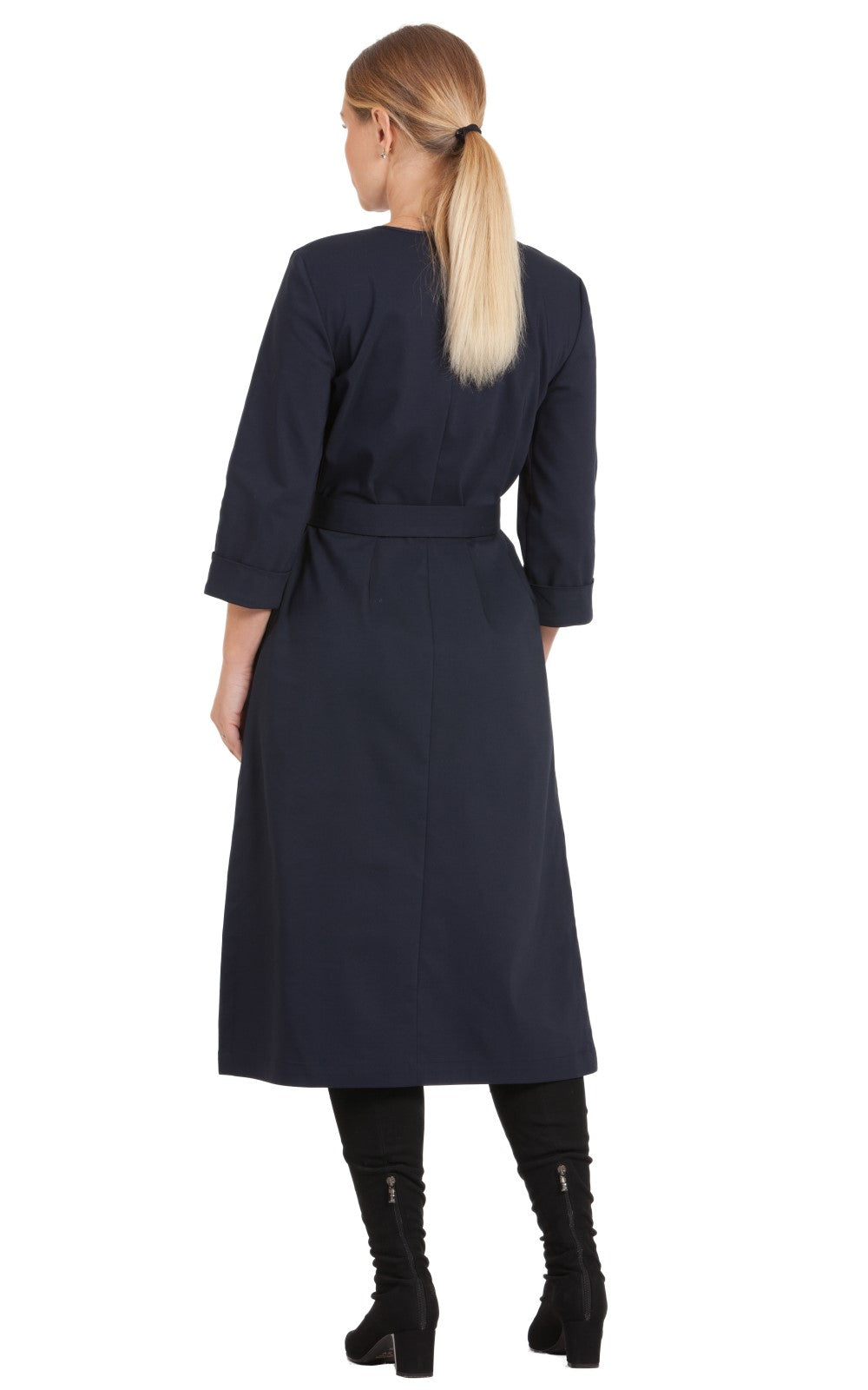 Solid Midi A-line Dress Azalea No30