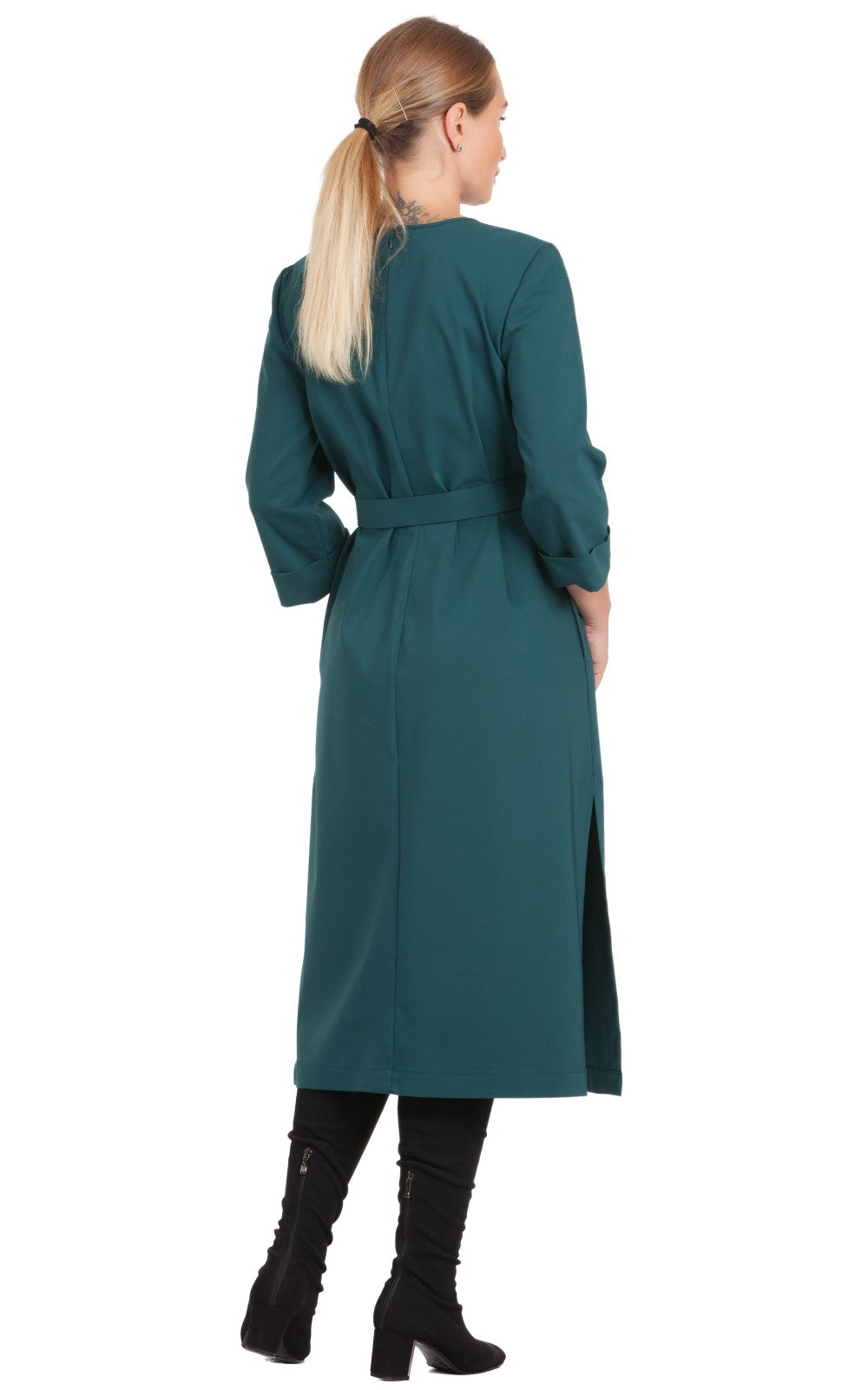 Solid Midi A-line Dress Azalea No29