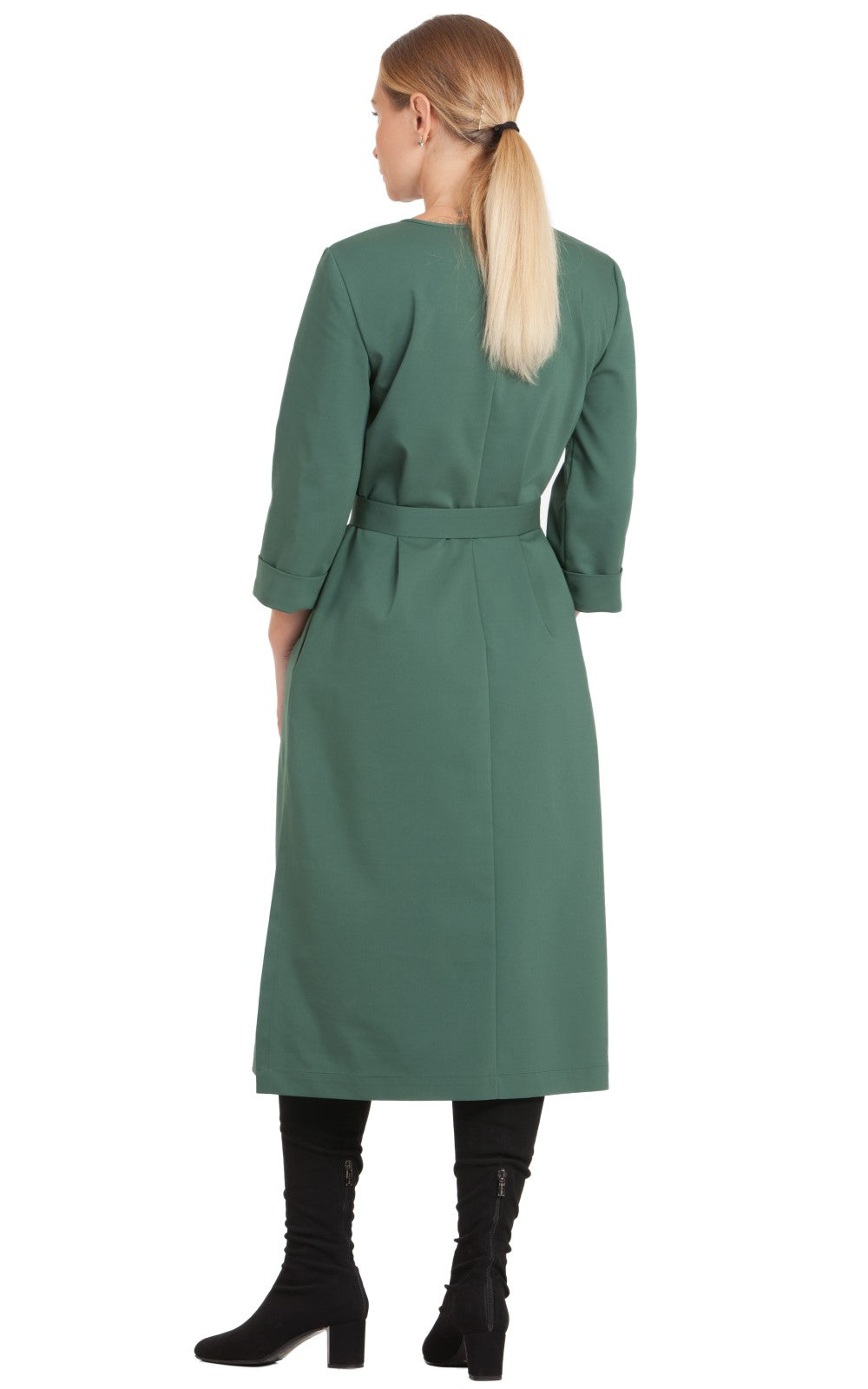 Solid Midi A-line Dress Azalea No28