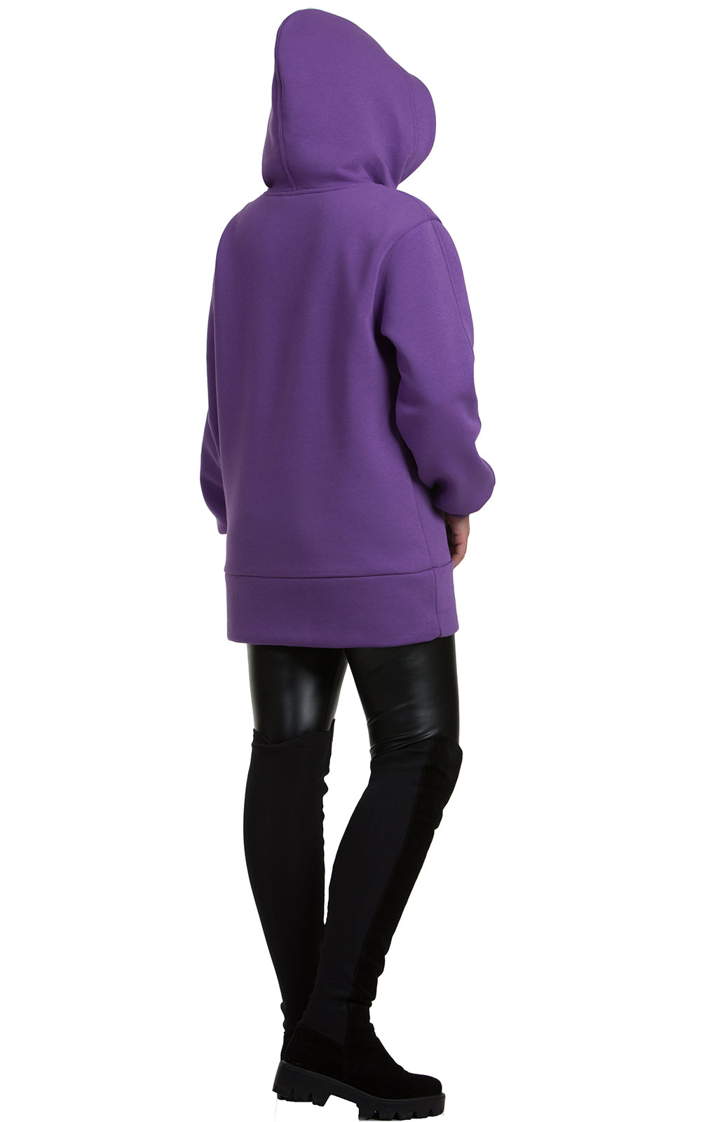 Cozy Longline Fleece Hoodie Alessia No2