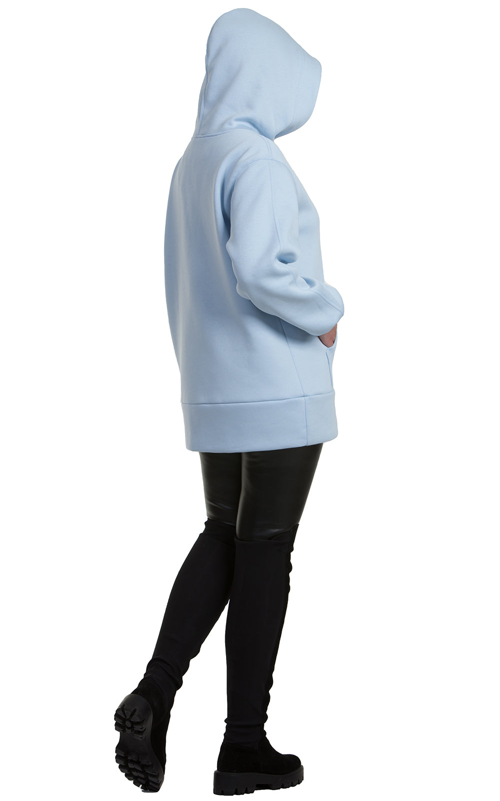 Cozy Longline Fleece Hoodie Alessia No5