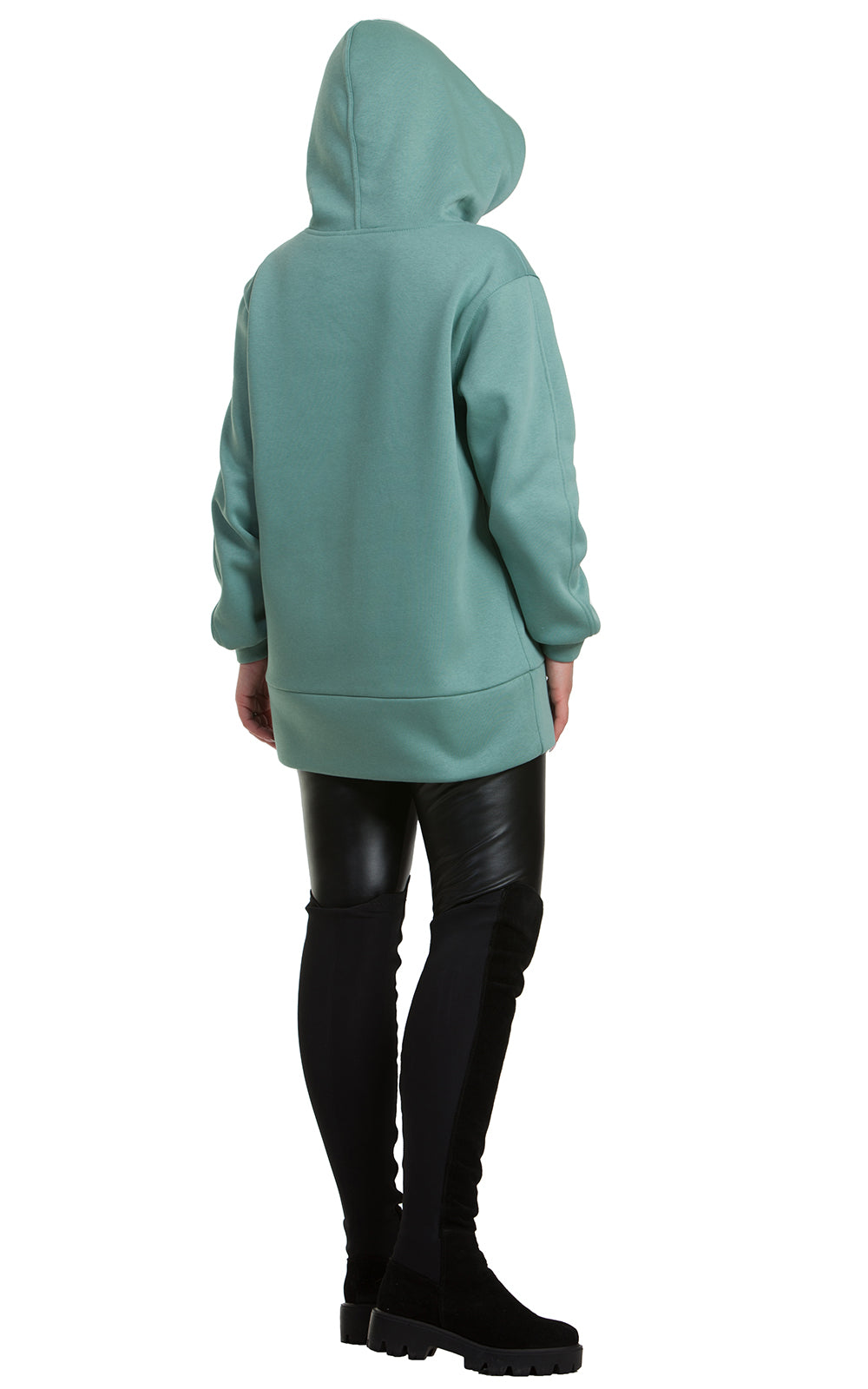 Cozy Longline Fleece Hoodie Alessia No6