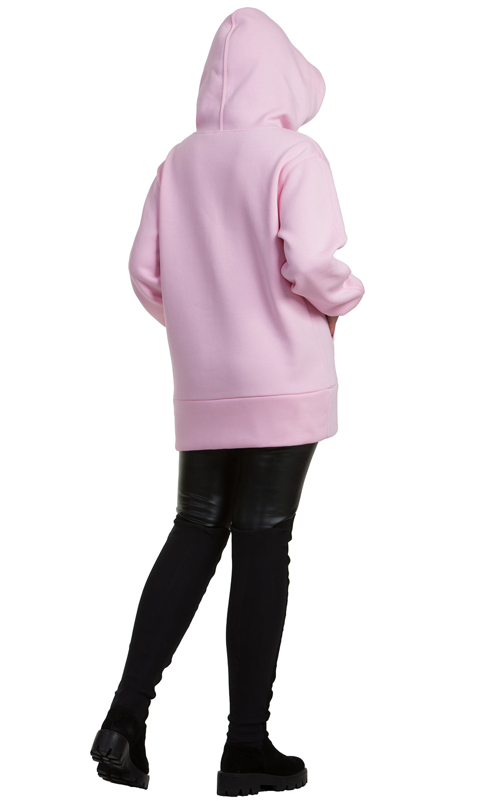Cozy Longline Fleece Hoodie Alessia No7