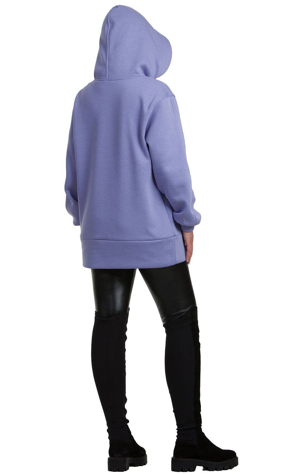 Cozy Longline Fleece Hoodie Alessia No8