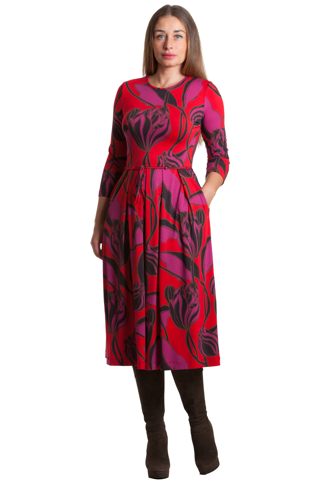 Casual Midi Dress Amy No10 — Magnolica Latvian Women's Clothing