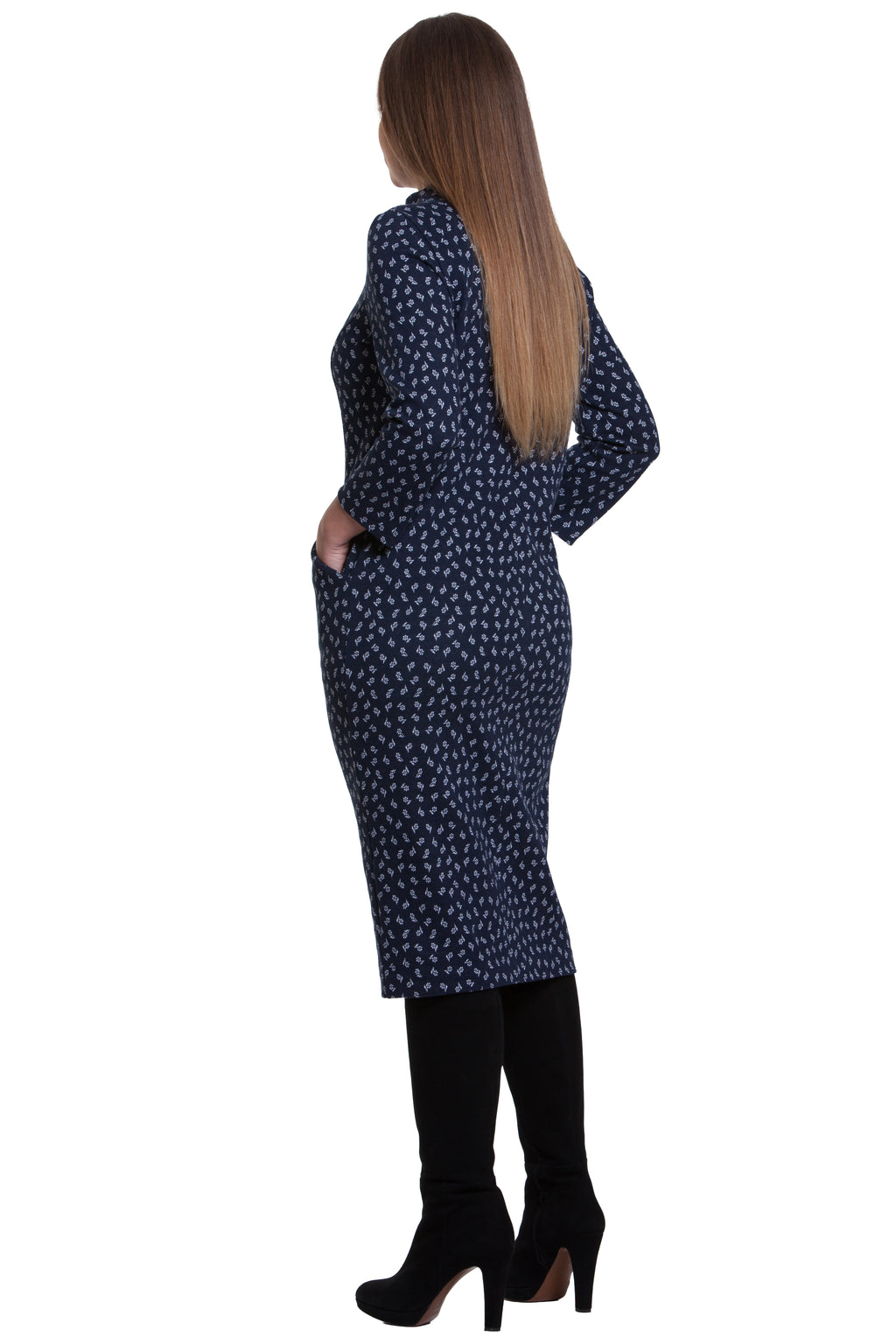 Элегантное прямое хлопковое платье Ирина №1