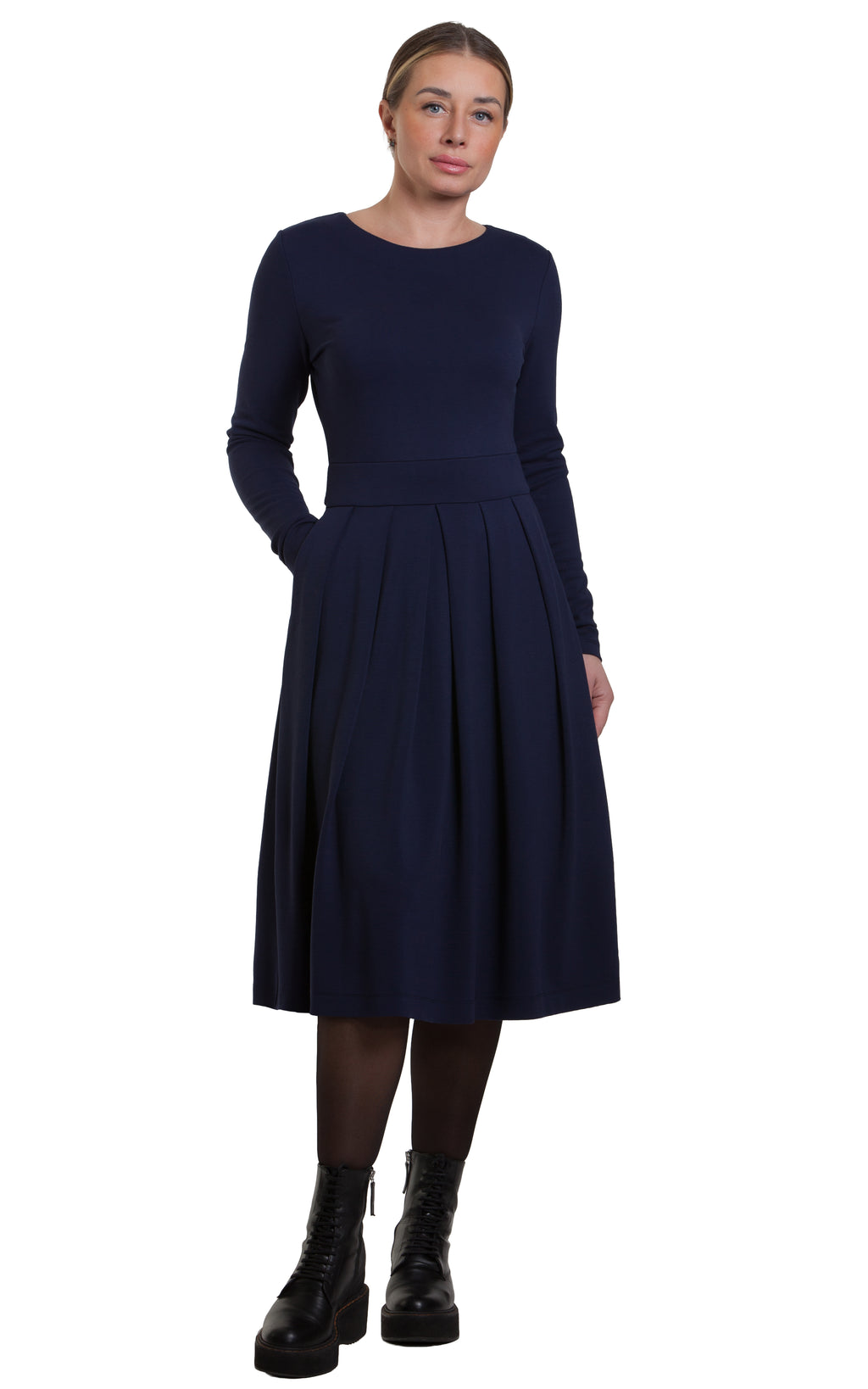 Chic Everyday Dress Aurika No1 — Magnolica Latvian Women's Clothing