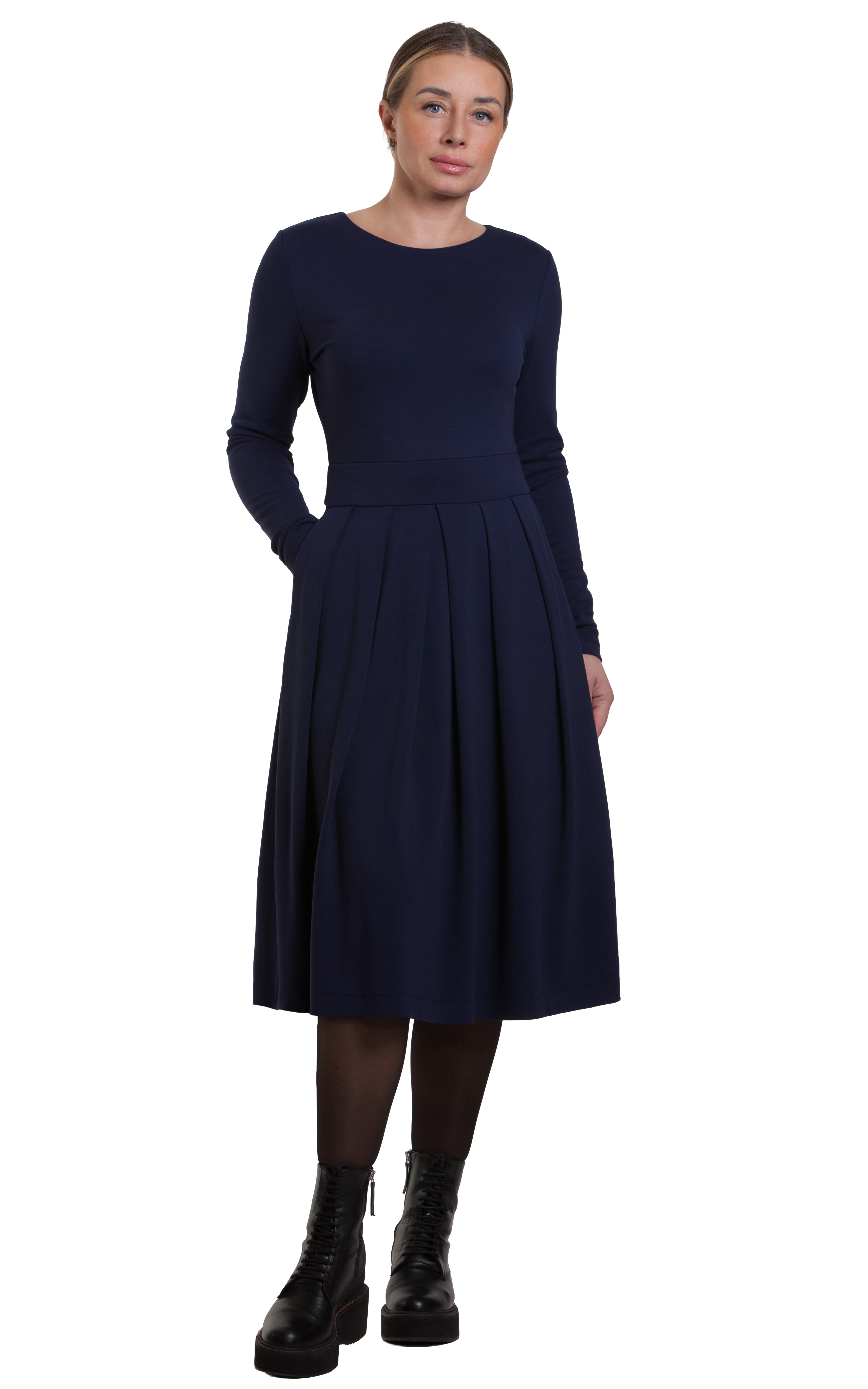 Chic Everyday Dress Aurika No1 — Magnolica Latvian Women's Clothing