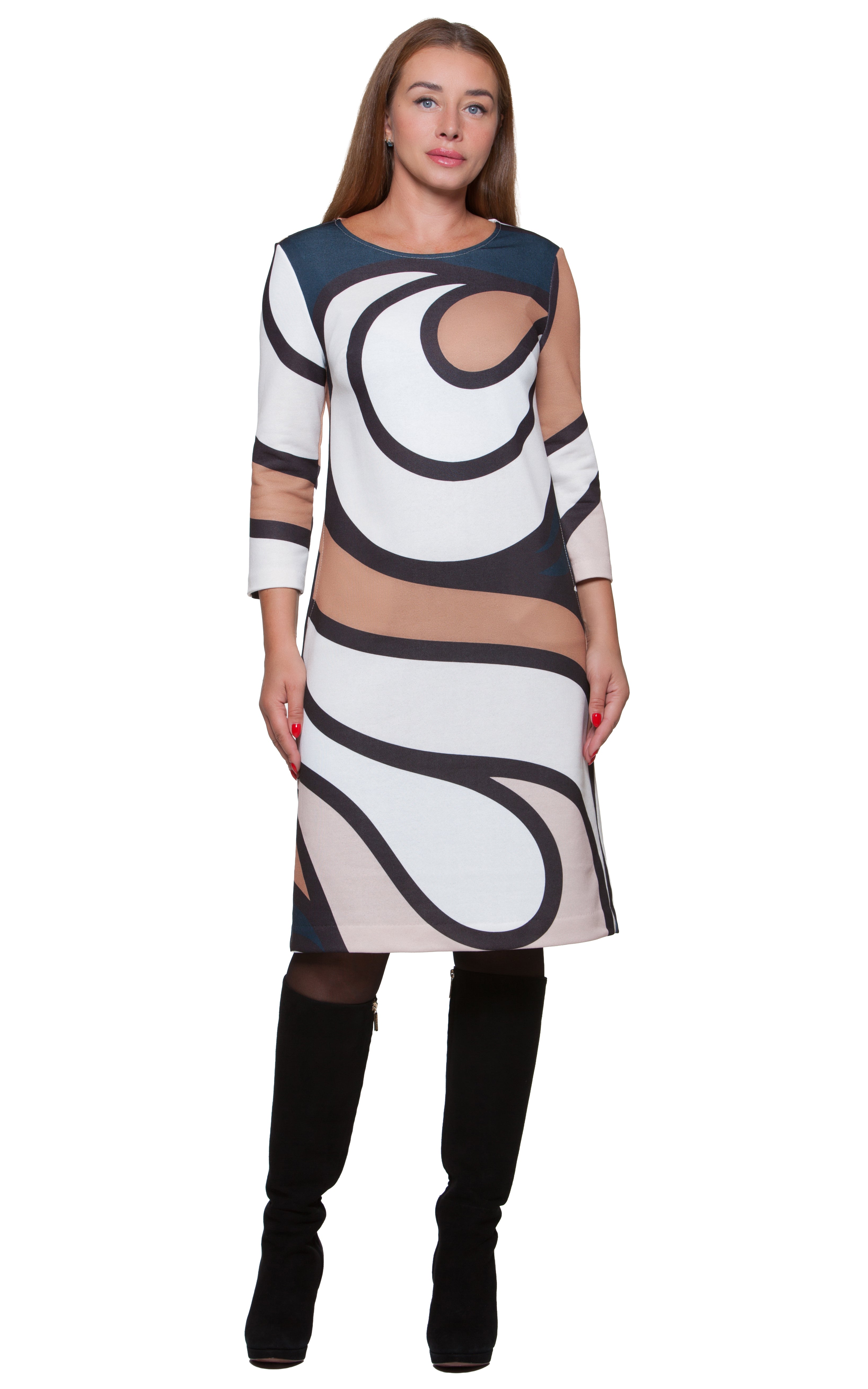 Stylish A-line Dress Elle — Magnolica Latvian Women's Clothing