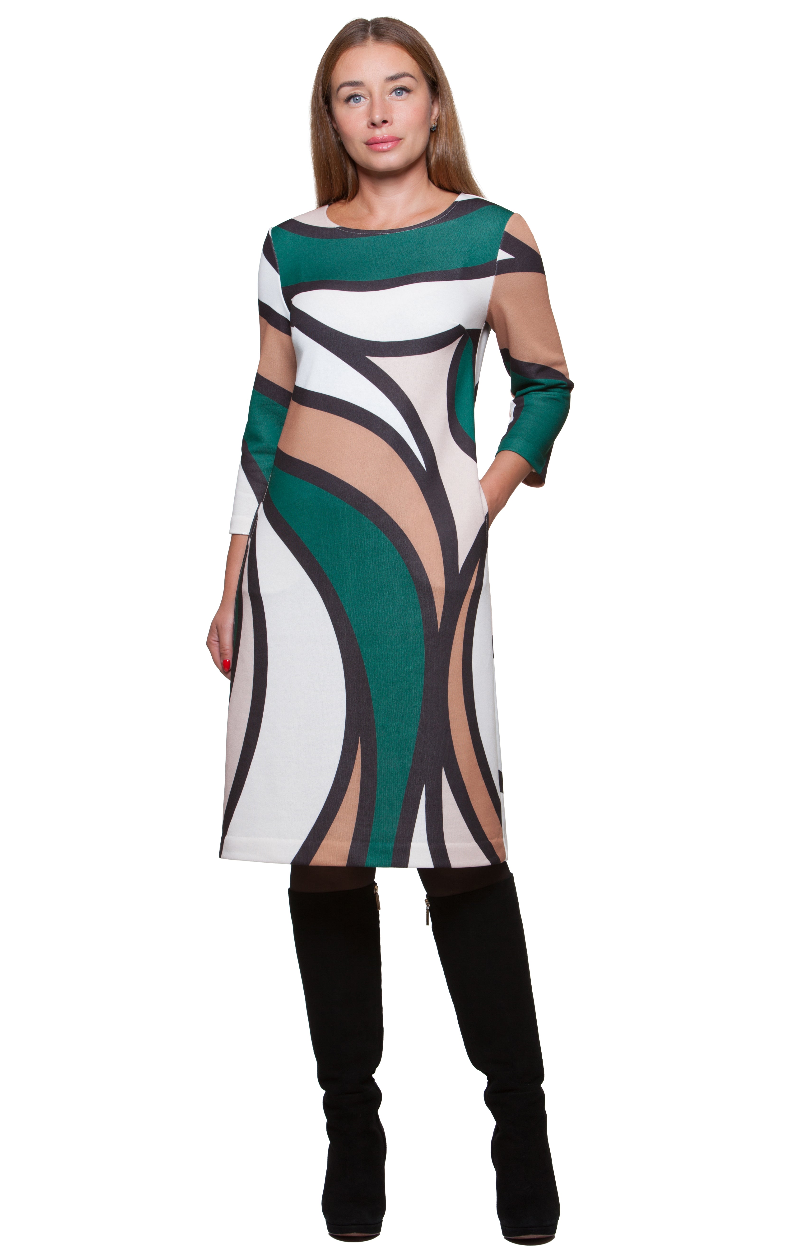 Stylish A-line Dress Elle No1 — Magnolica Latvian Women's Clothing