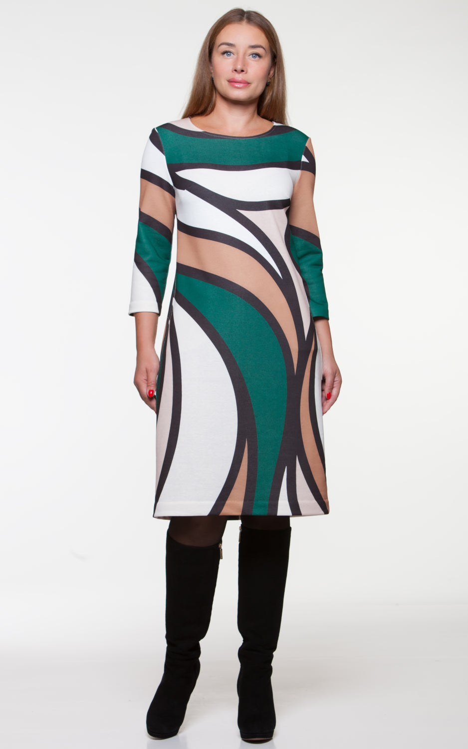 Stylish A-line Dress Elle No1