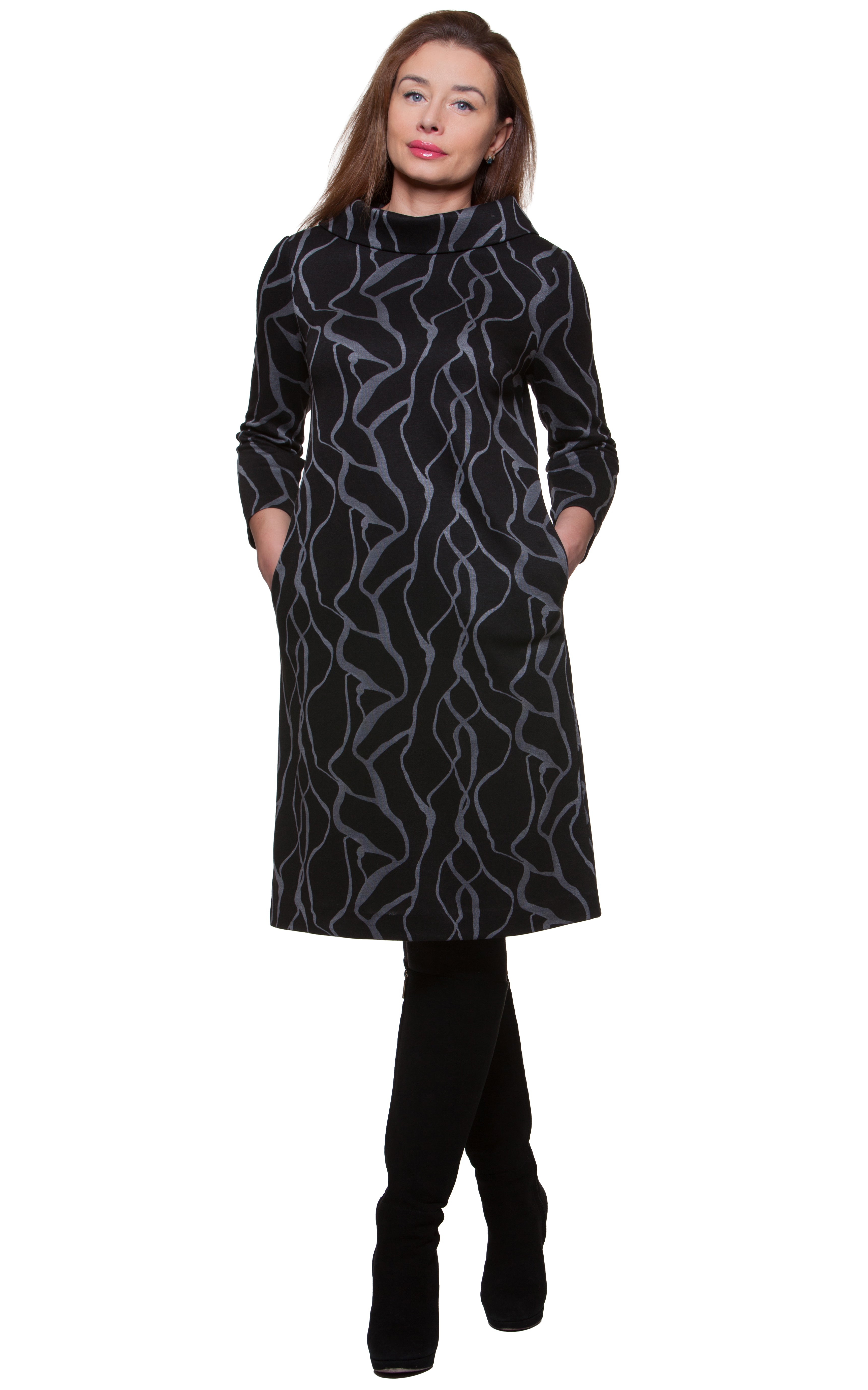 Elegant A-line dress Grace No3 — Magnolica Latvian Women's Clothing
