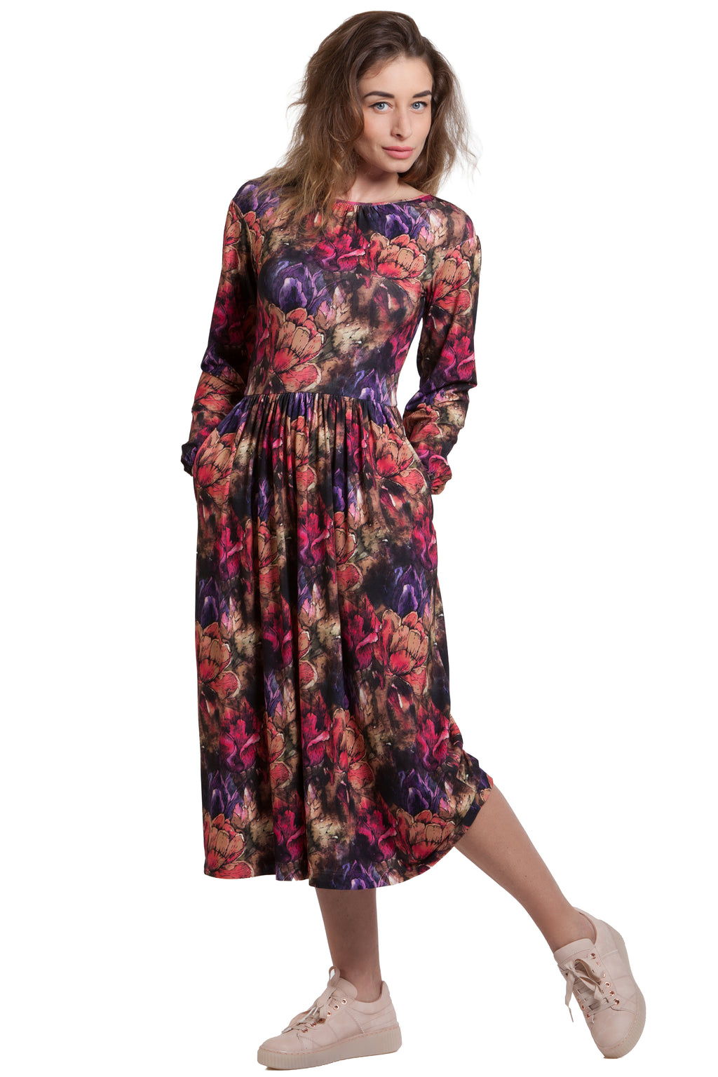 Casual Midi Dress Karime No23 — Magnolica Latvian Women's Clothing