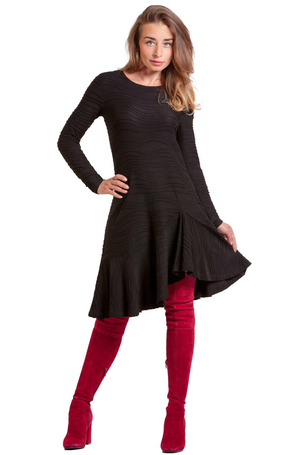 Charming Black Dress Alyssa No16 — Magnolica Latvian Women's Clothing